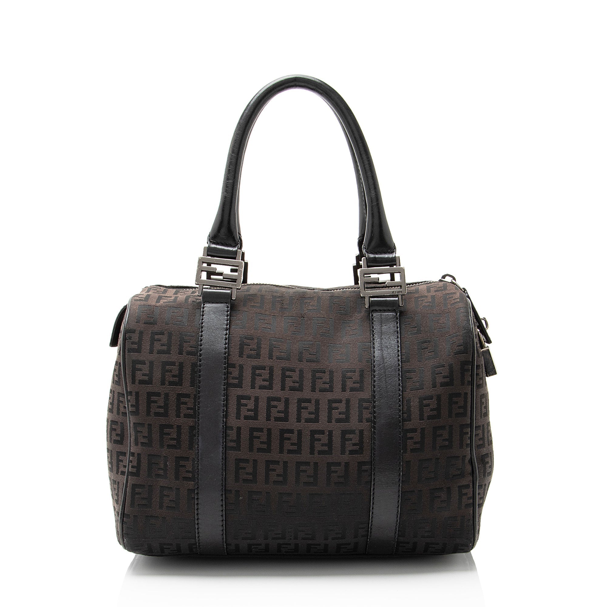 Fendi Zucchino Canvas Forever Small Boston Bag