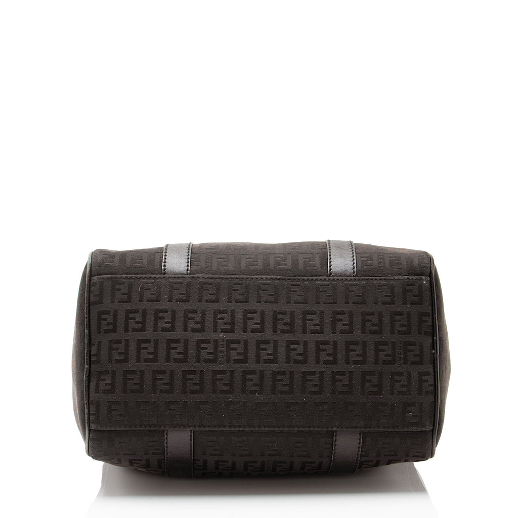 Fendi Zucchino Canvas Forever Small Boston Bag