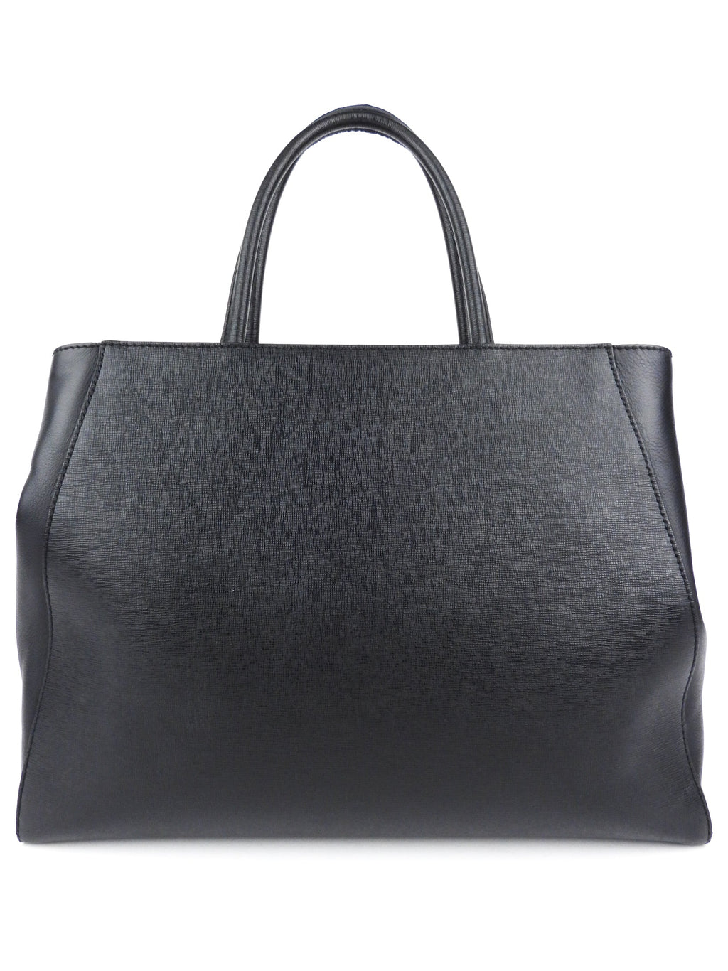 Fendi Black Leather 2Jours Two Way Tote Bag