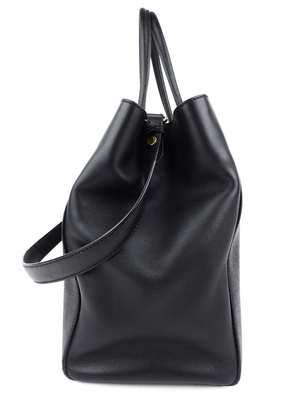 Fendi Black Leather 2Jours Two Way Tote Bag