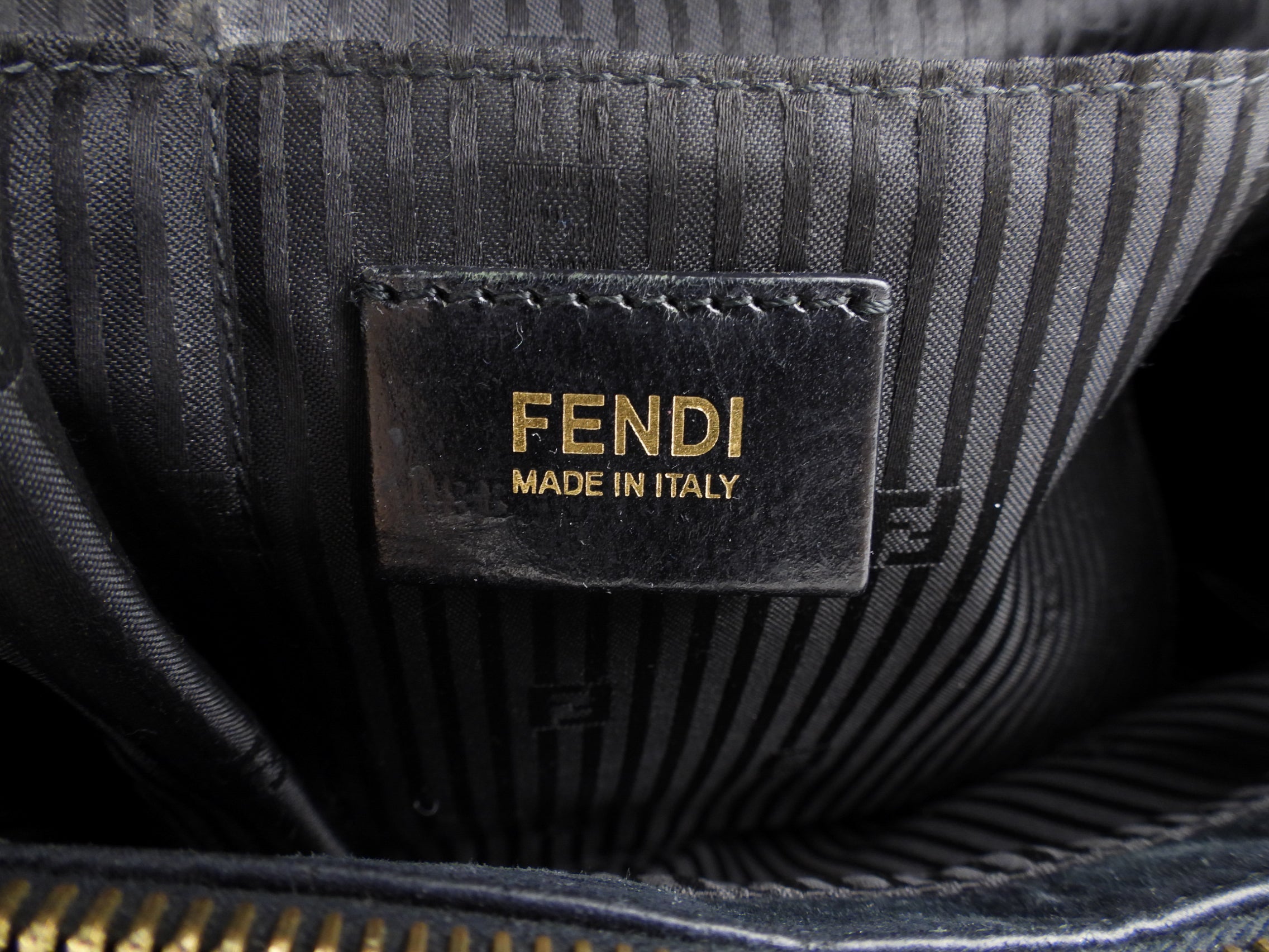 Fendi Black Leather 2Jours Two Way Tote Bag
