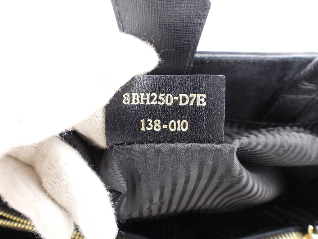 Fendi Black Leather 2Jours Two Way Tote Bag