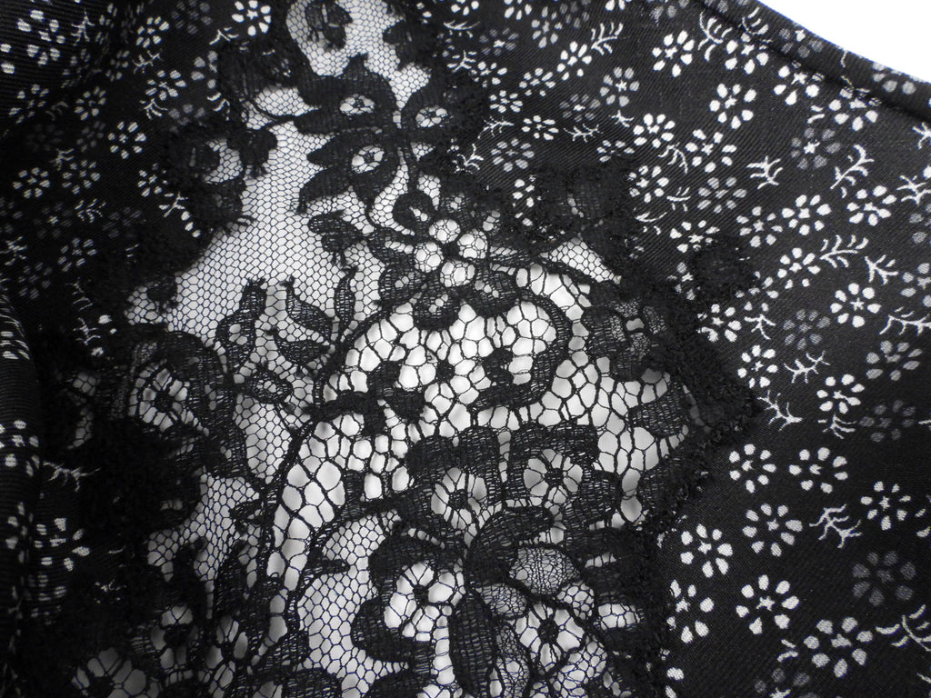 Fendi Black and Grey Ombre Floral Silk Draped Midi Dress - 40