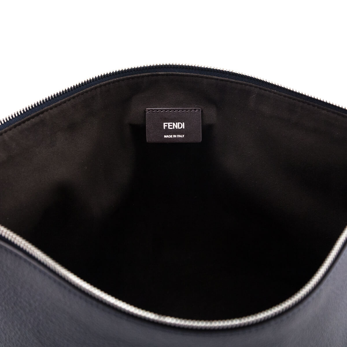 Fendi Dark Blue Vitello Cher Logo Embossed After Messenger Bag