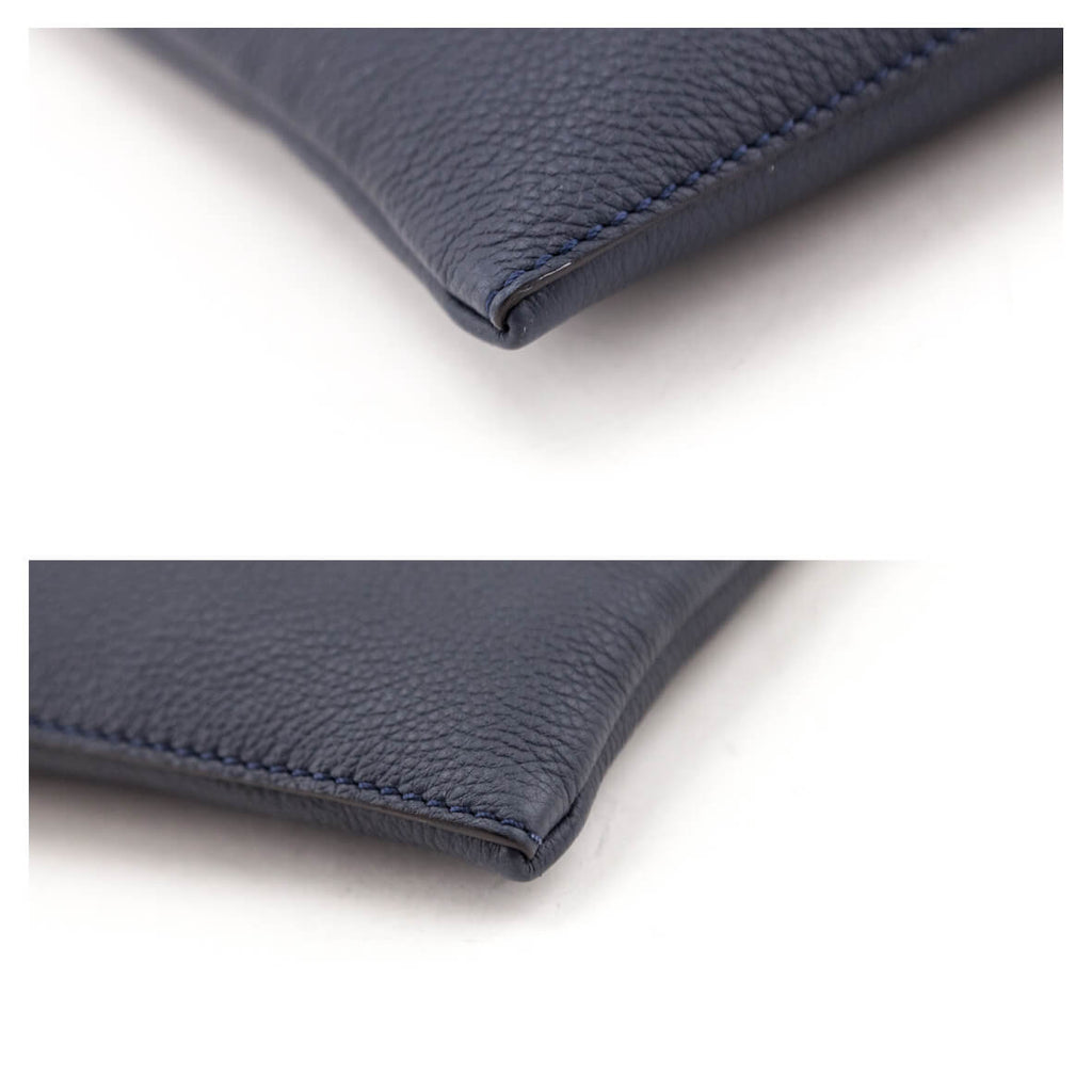Fendi Dark Blue Vitello Cher Logo Embossed After Messenger Bag