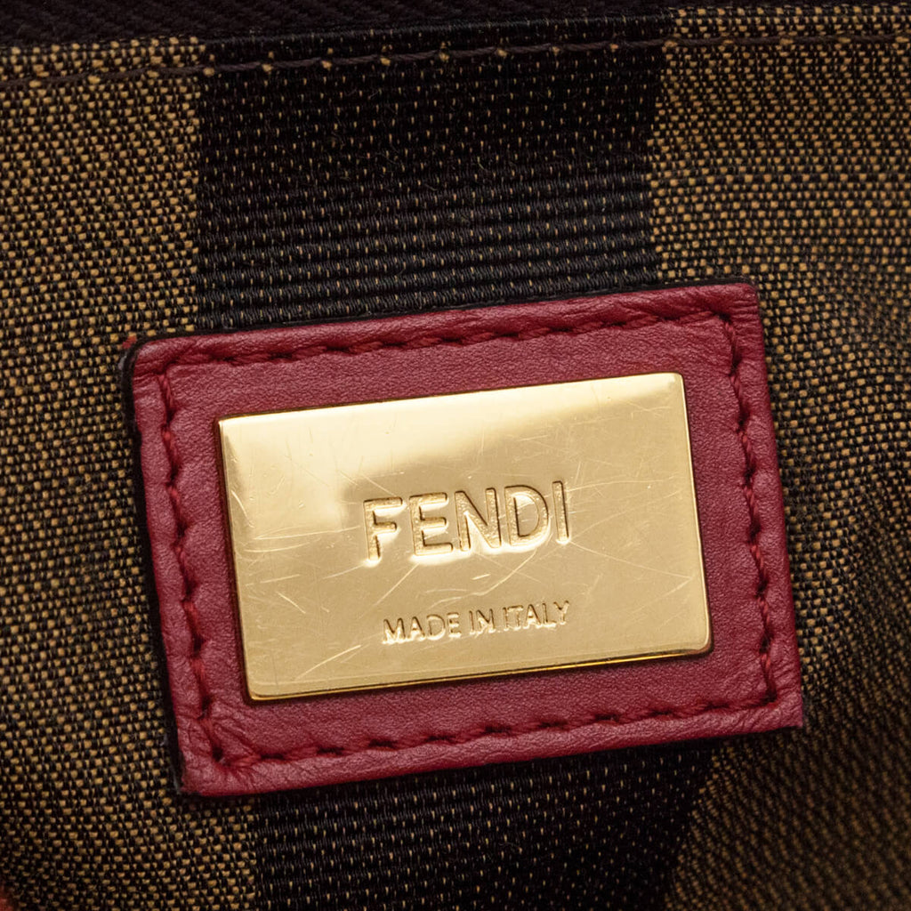 Fendi Red Nappa Medium Peekaboo Bag