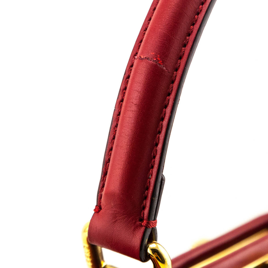 Fendi Red Nappa Medium Peekaboo Bag