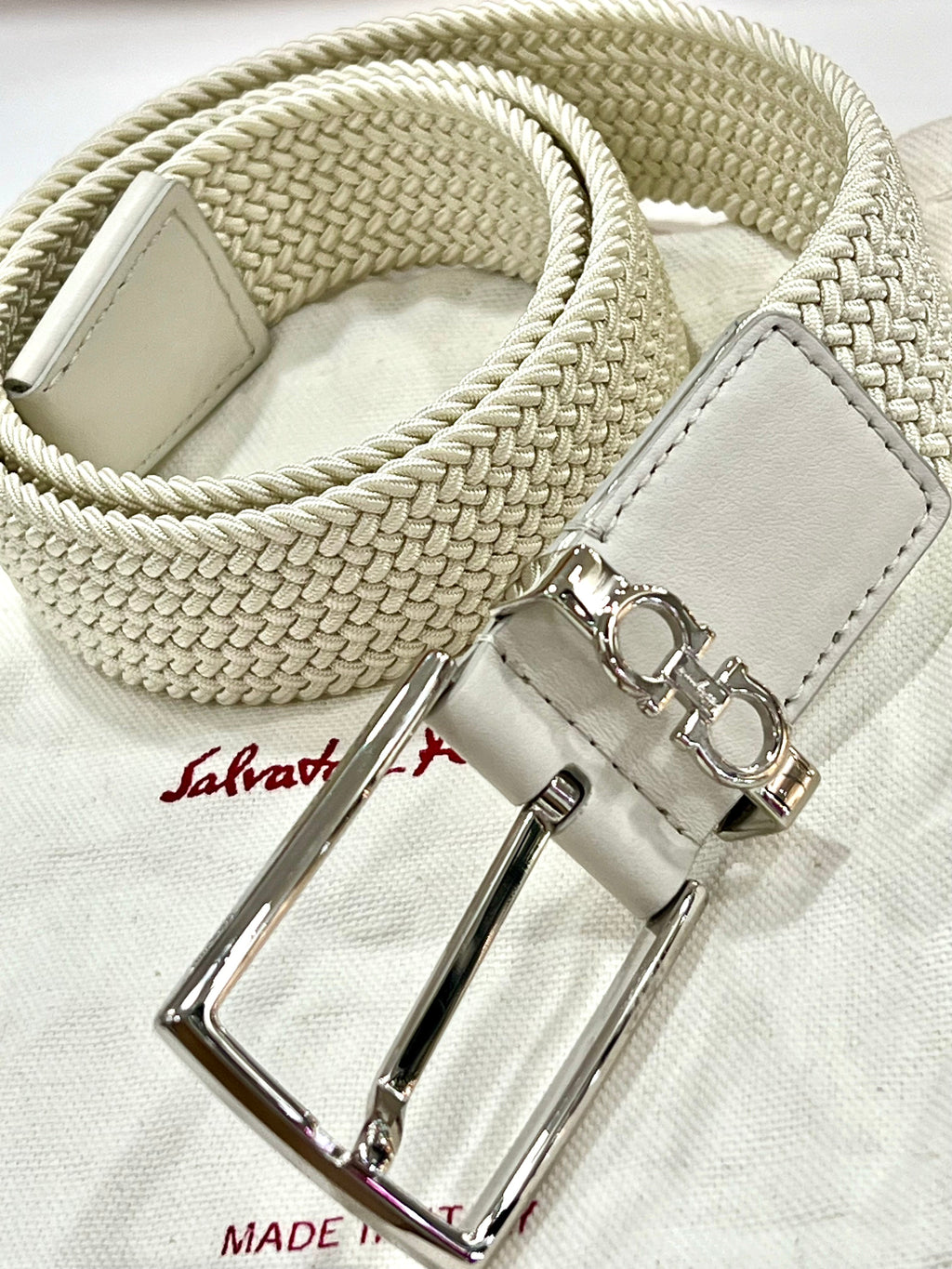 FERRAGAMO GANCINI BUCKLE GULF BELT