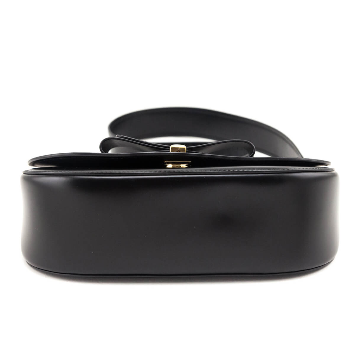 Ferragamo Black Calfskin Anna Shoulder Bag