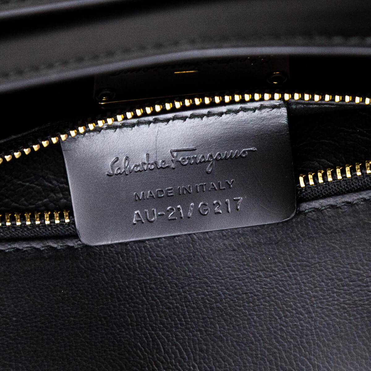 Ferragamo Black Calfskin Anna Shoulder Bag