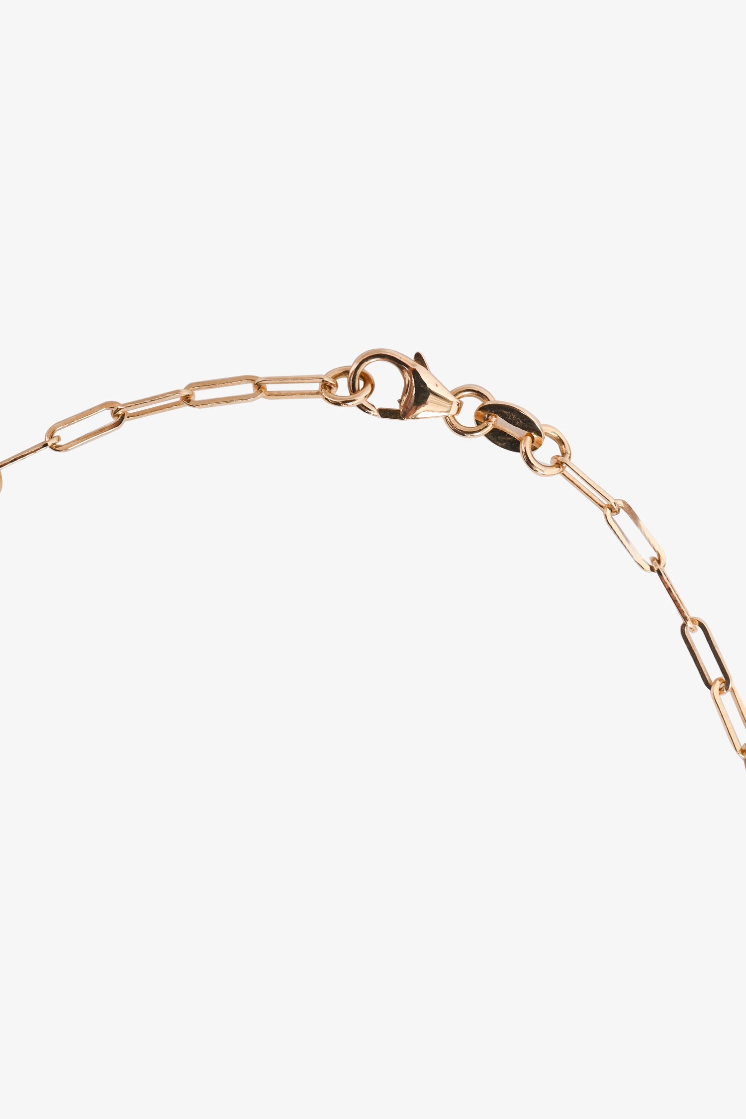FoundRae 18K Yellow Gold Miniature Crest Drop Necklace With Diamond Butterfly