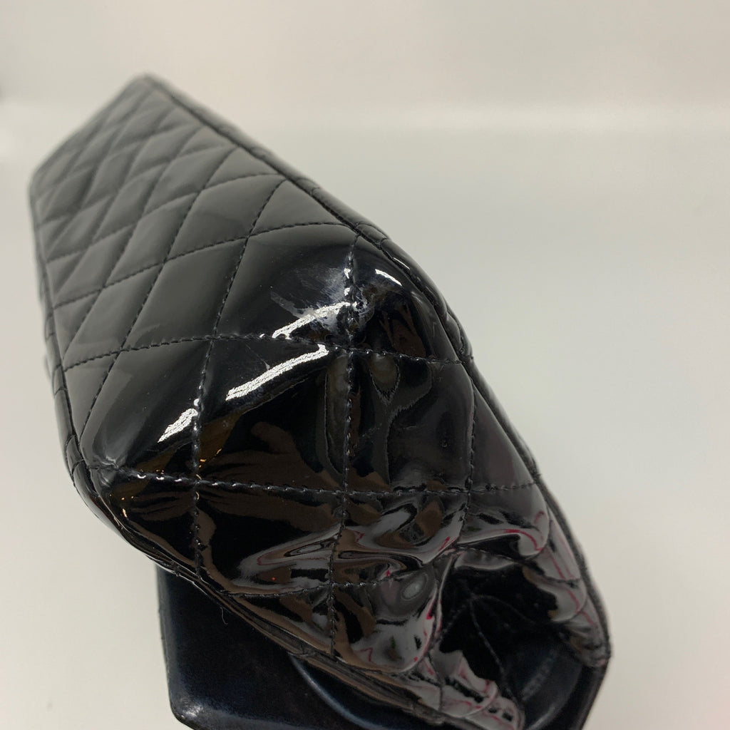 Chanel Patent Leather Medium Classic Double Flap bag Black