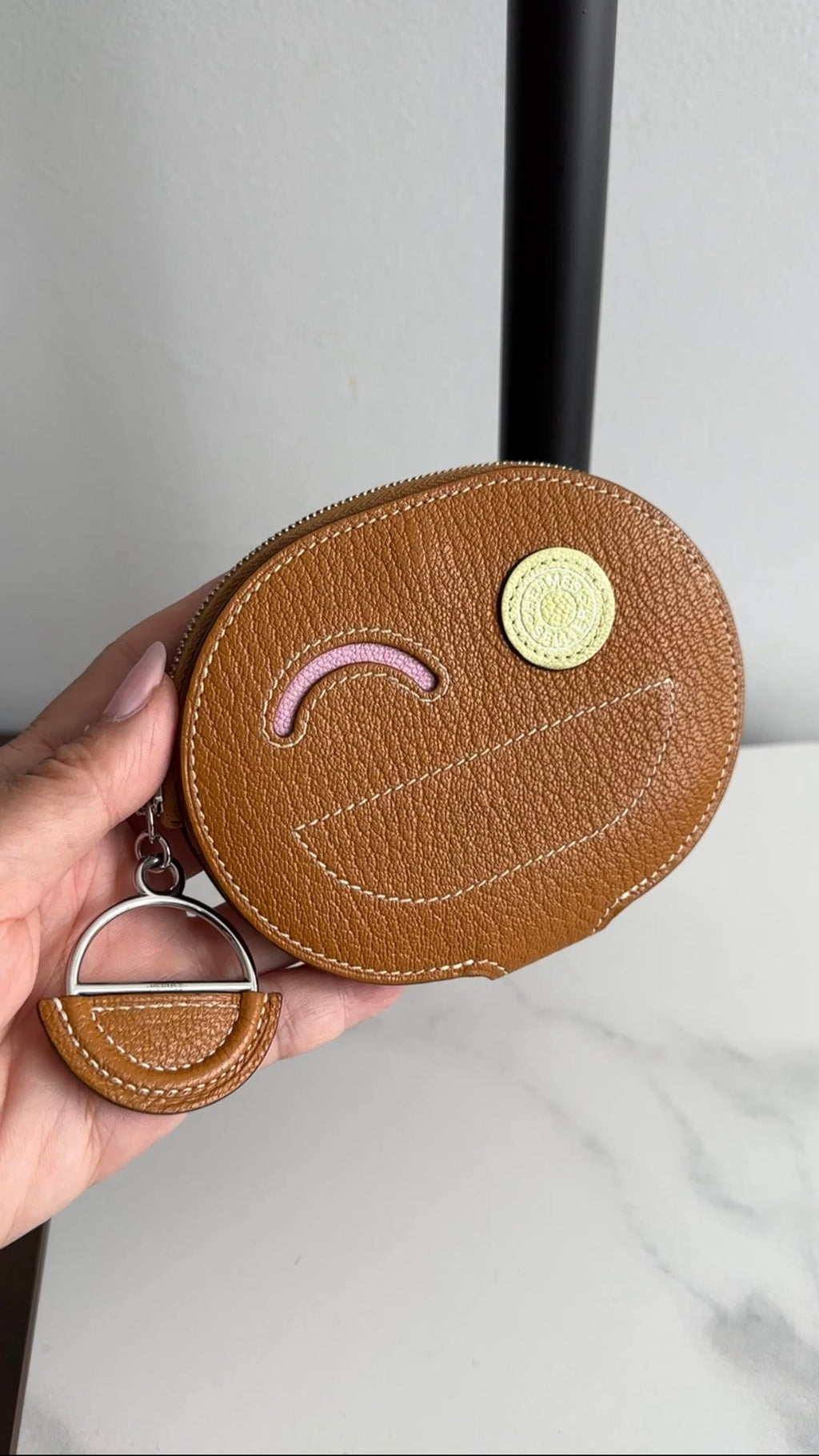 Hermes In the Loop Wink  Holder - Caramel / Mauve Sylvestre / Jaune Bourgeon