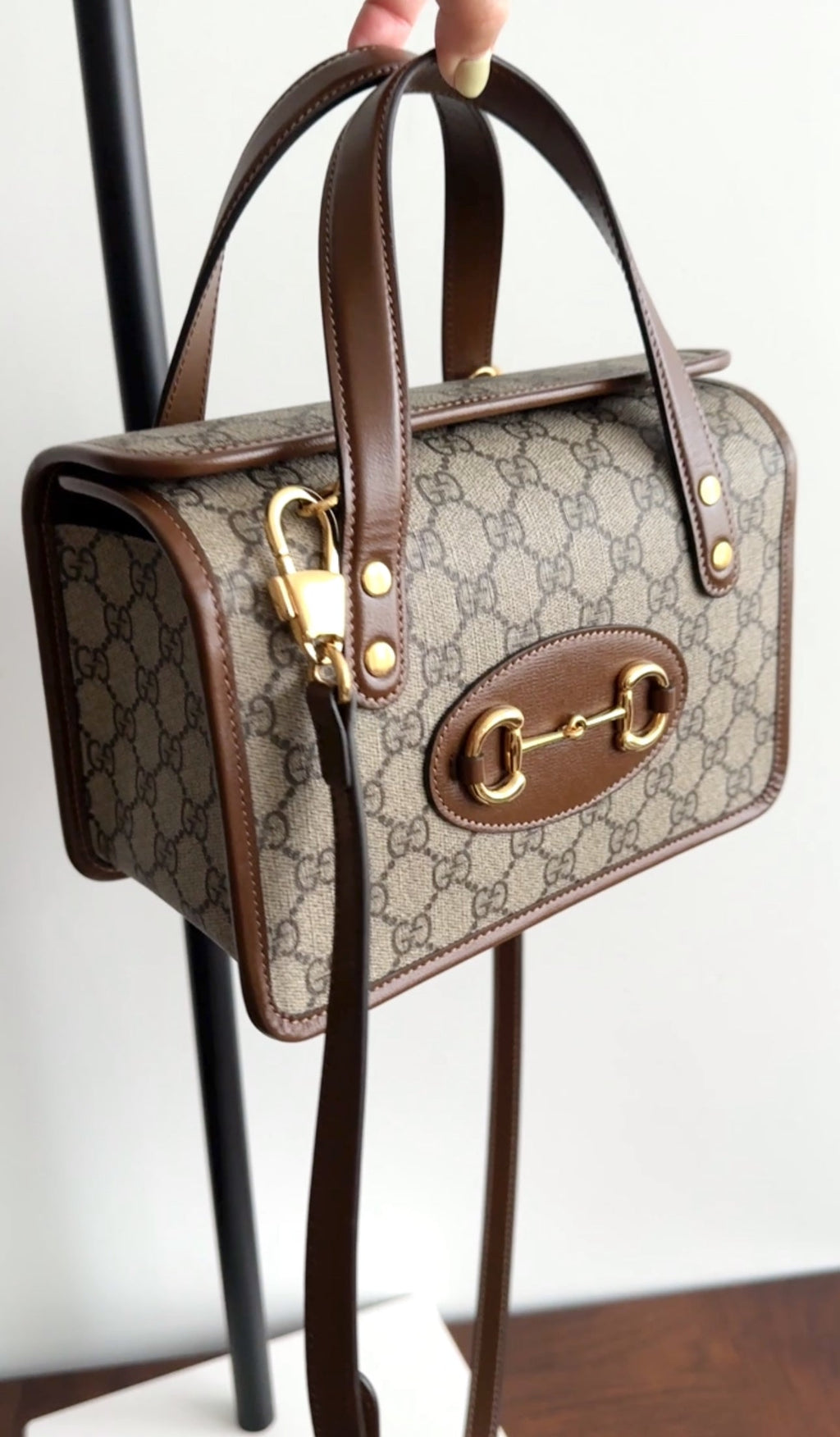 Gucci Monogram Supreme Mini 1955 Box Tote Bag