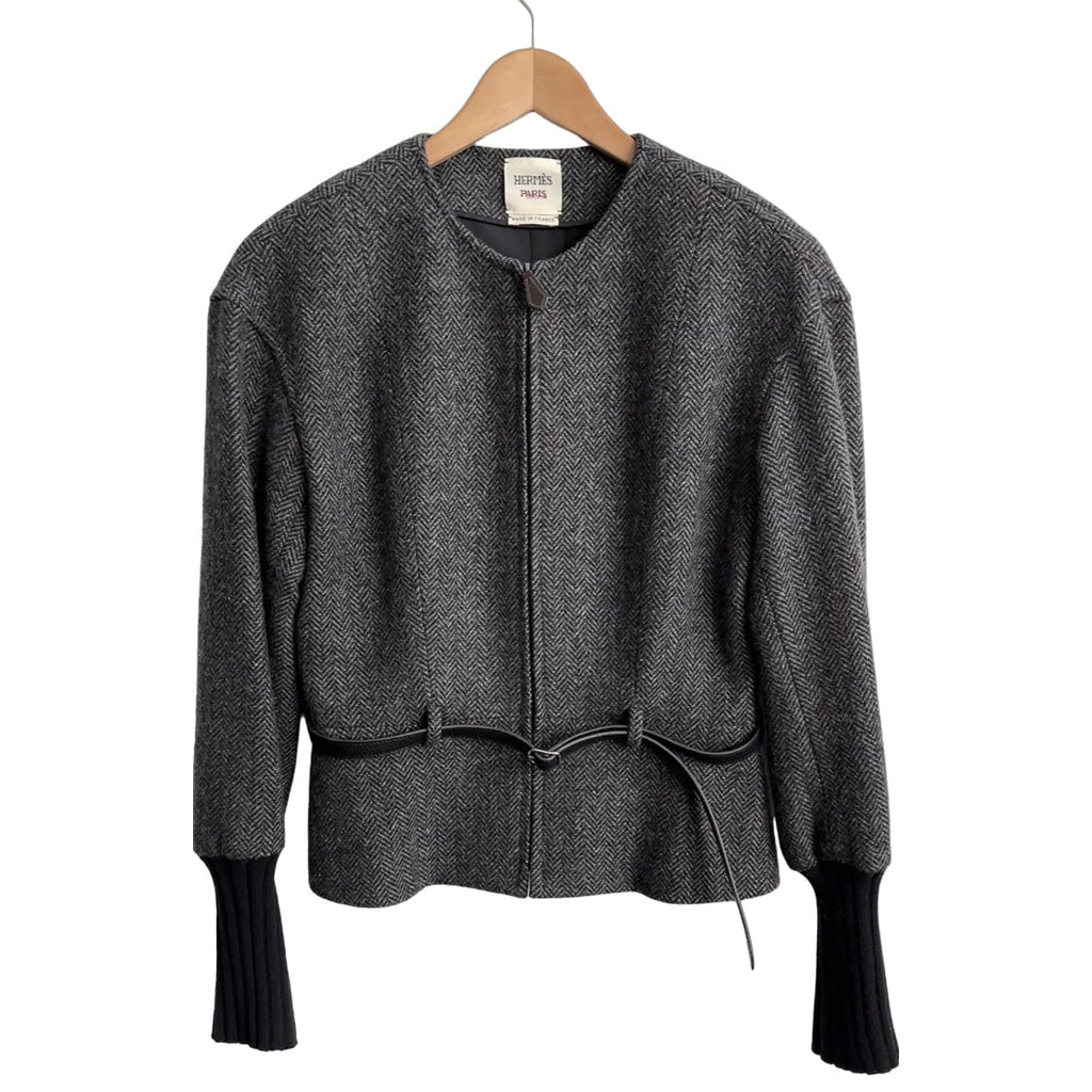 Hermes Charcoal Grey Cashmere Jacket - F3 36 / 6