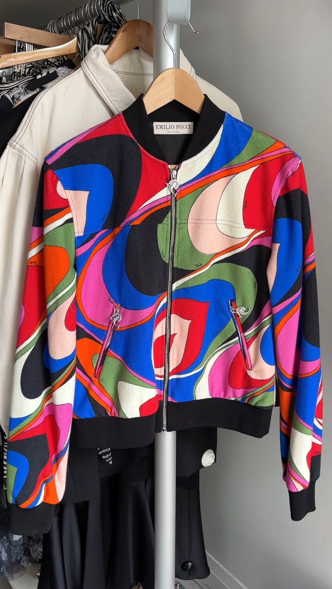 Pucci Multicolour Terry Bomber Jacket - IT44 / USA 8