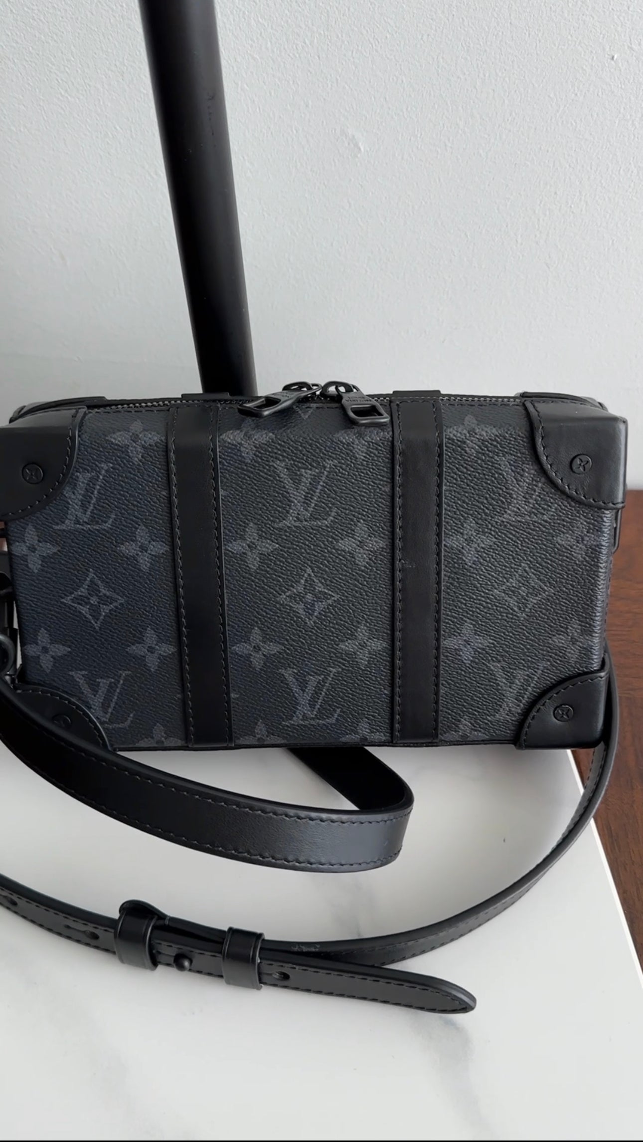 Louis Vuitton Black Monogram Eclipse Trunk Wallet Crossbody