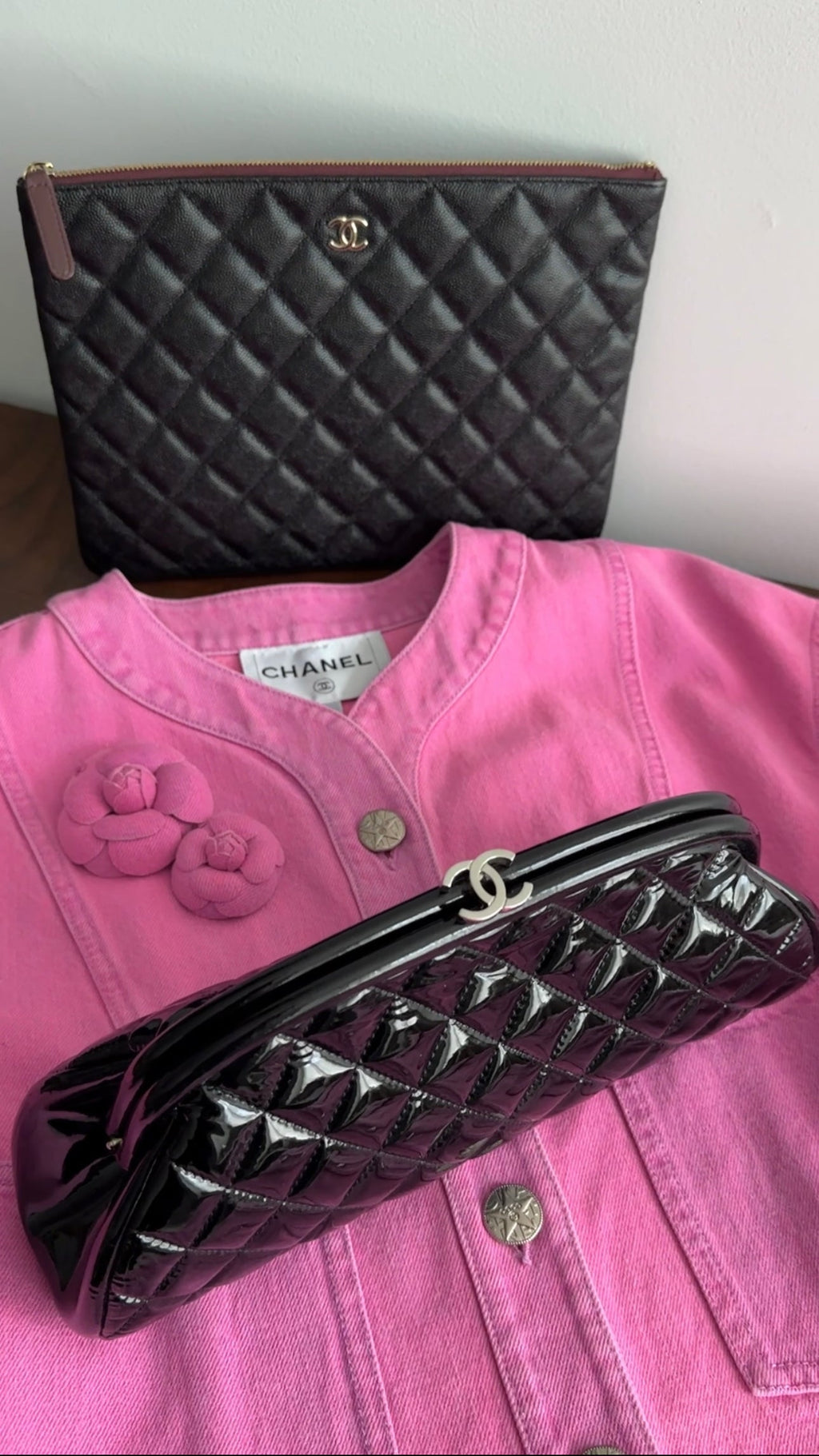 Chanel Spring 2021 Bright Pink Denim Jacket - FR36 / 4