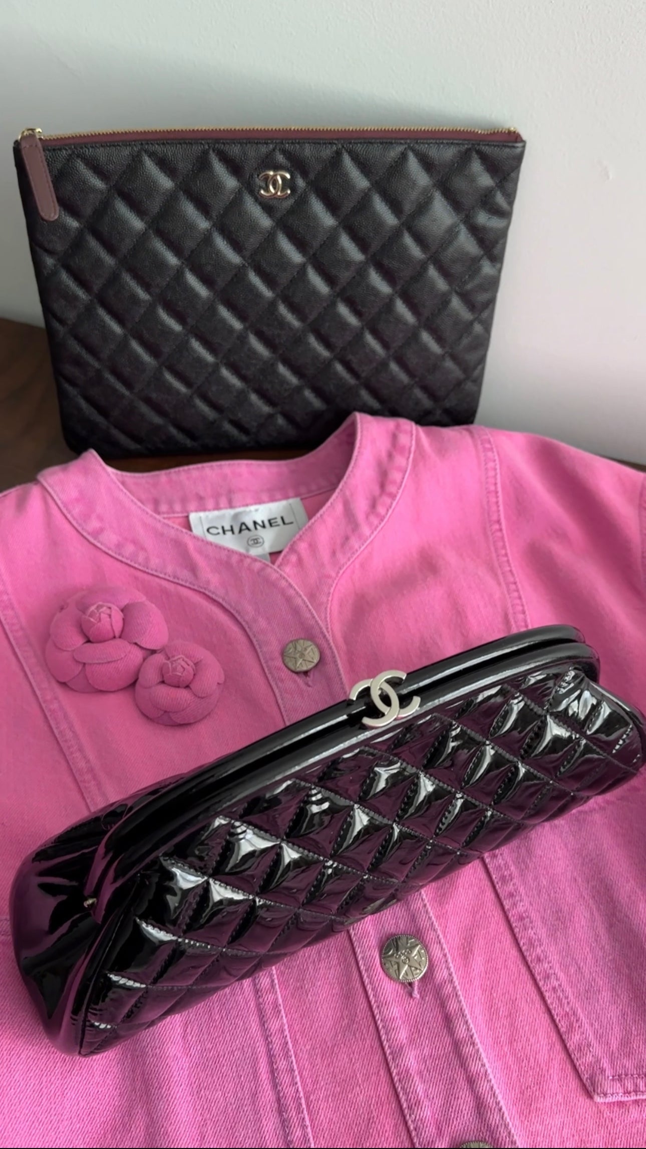 Chanel Spring 2021 Bright Pink Denim Jacket - FR36 / 4