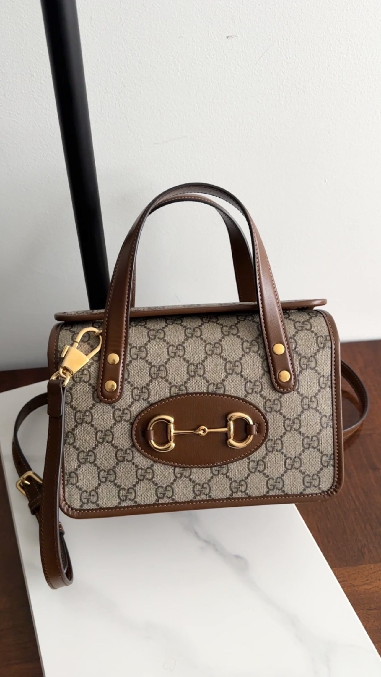 Gucci Monogram Supreme Mini 1955 Box Tote Bag