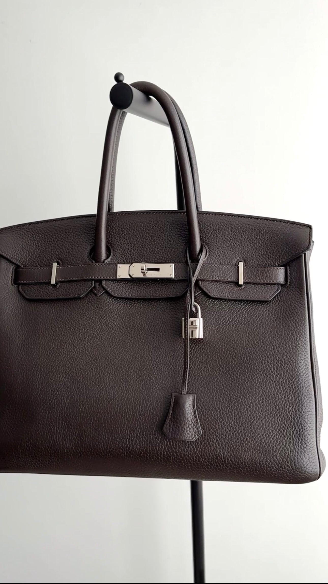 Hermes Birkin 35 Ebene Clemence PHW Bag