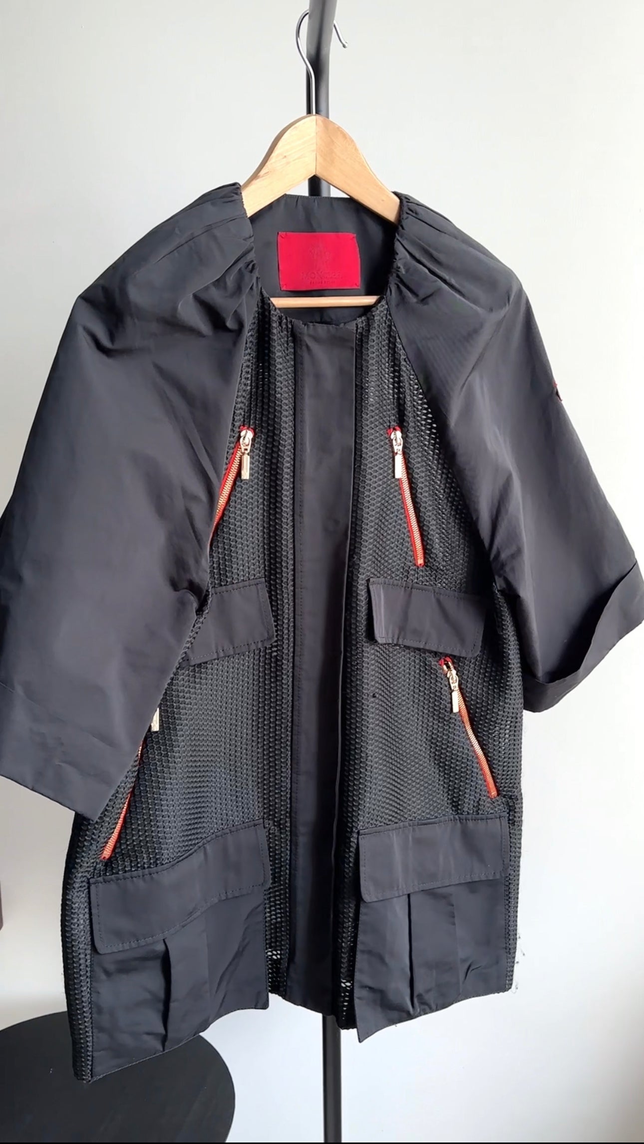 Moncler Gamme Rouge Midnight Navy Clarice Mesh Zip Coat - M (6/8)