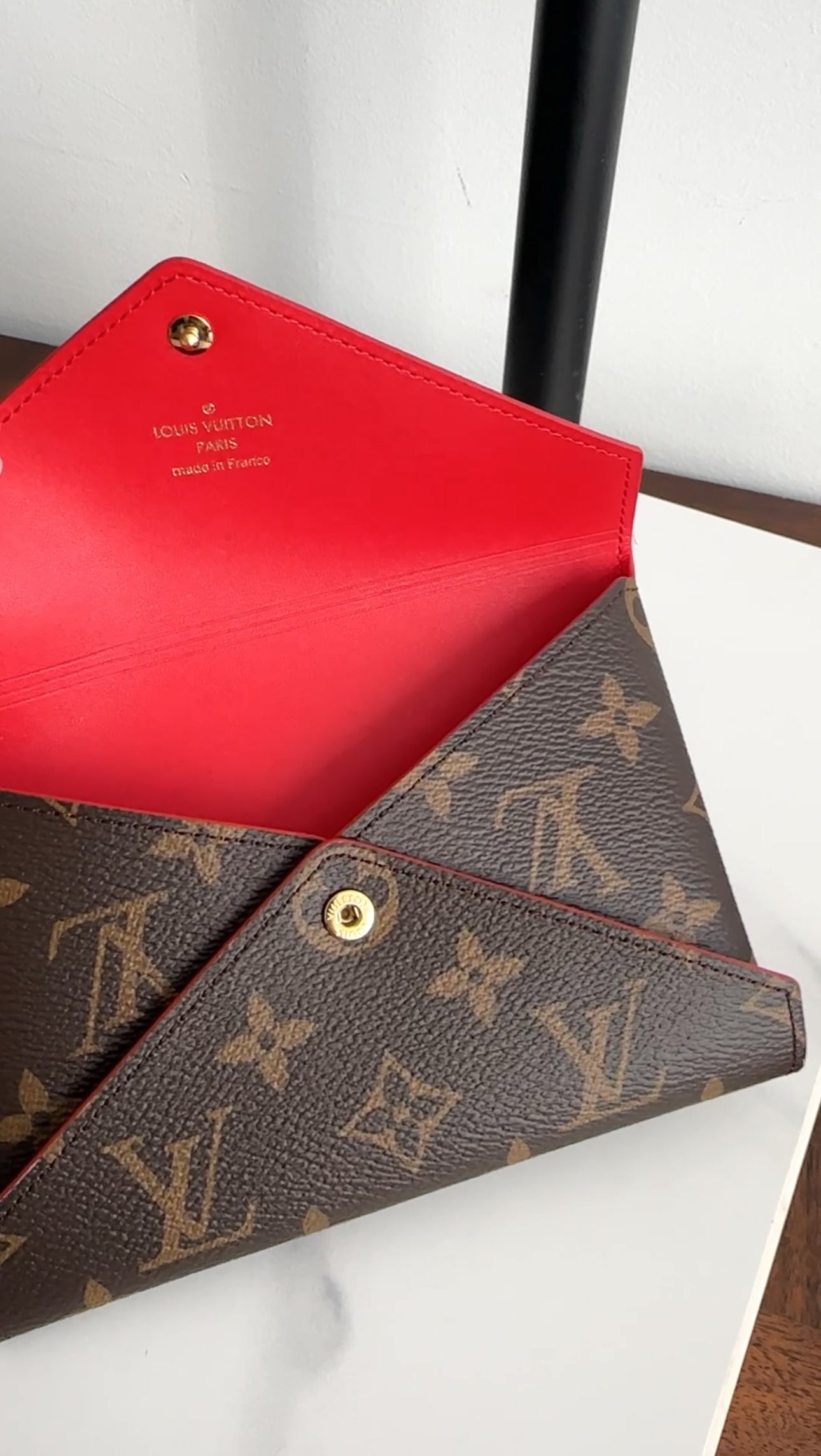 Louis Vuitton Monogram Canvas Red Kirigami Envelope Pouch MM