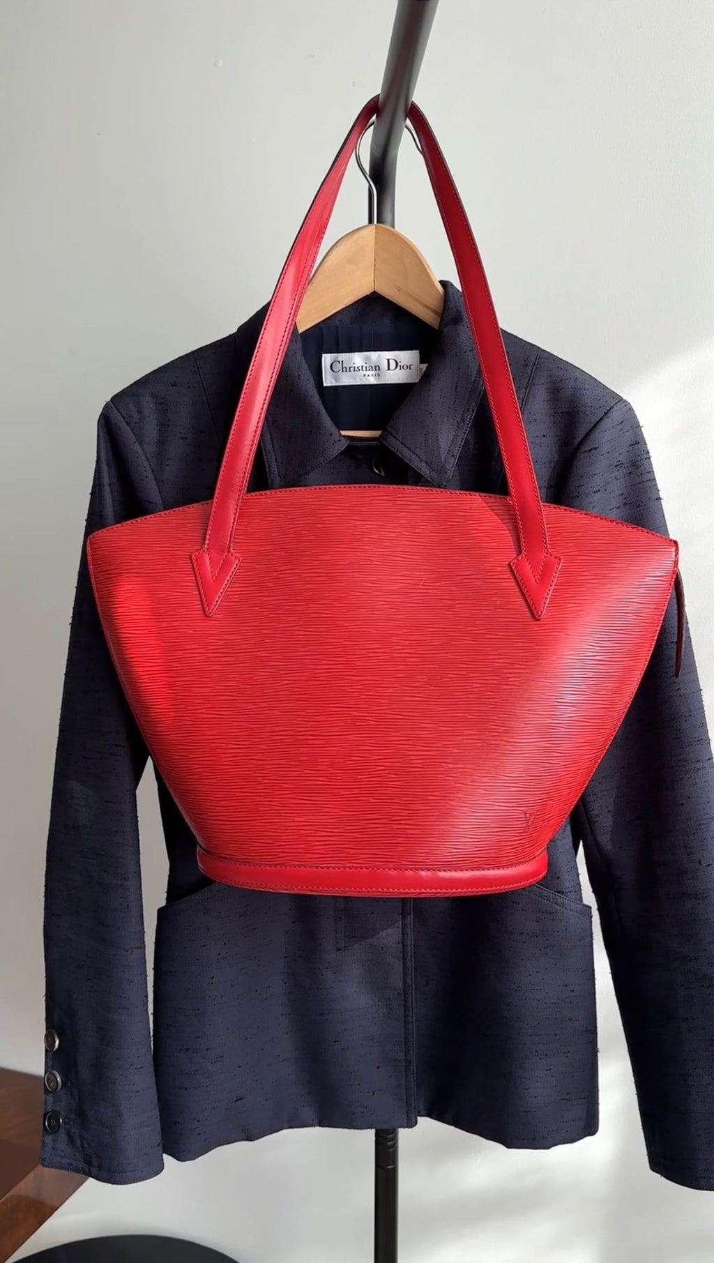 Louis Vuitton Vintage 1996 Red Epi Leather Saint Jacques GM Tote Bag