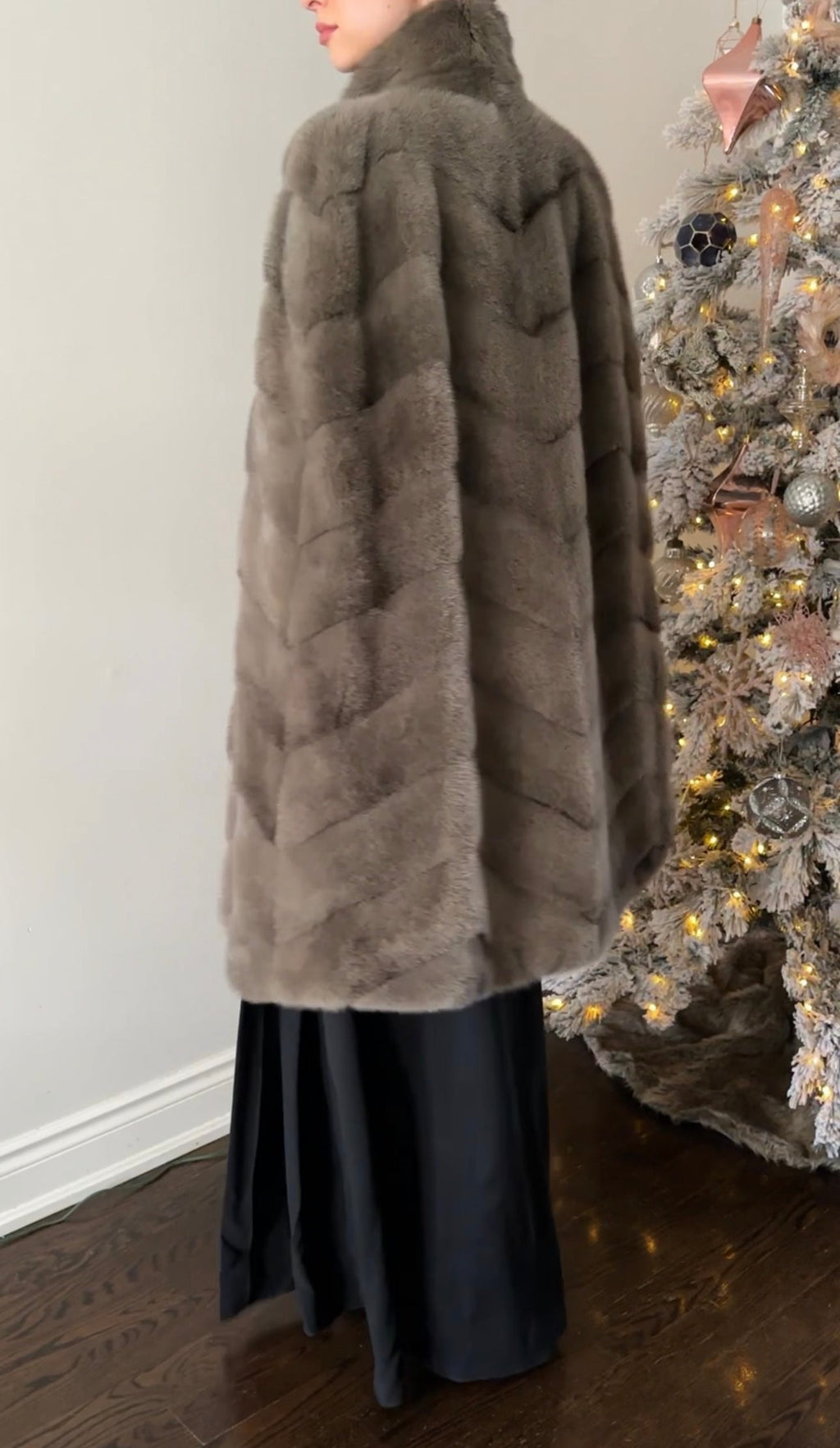 Prada Custom Couture Bespoke Mink Fur Cape - S