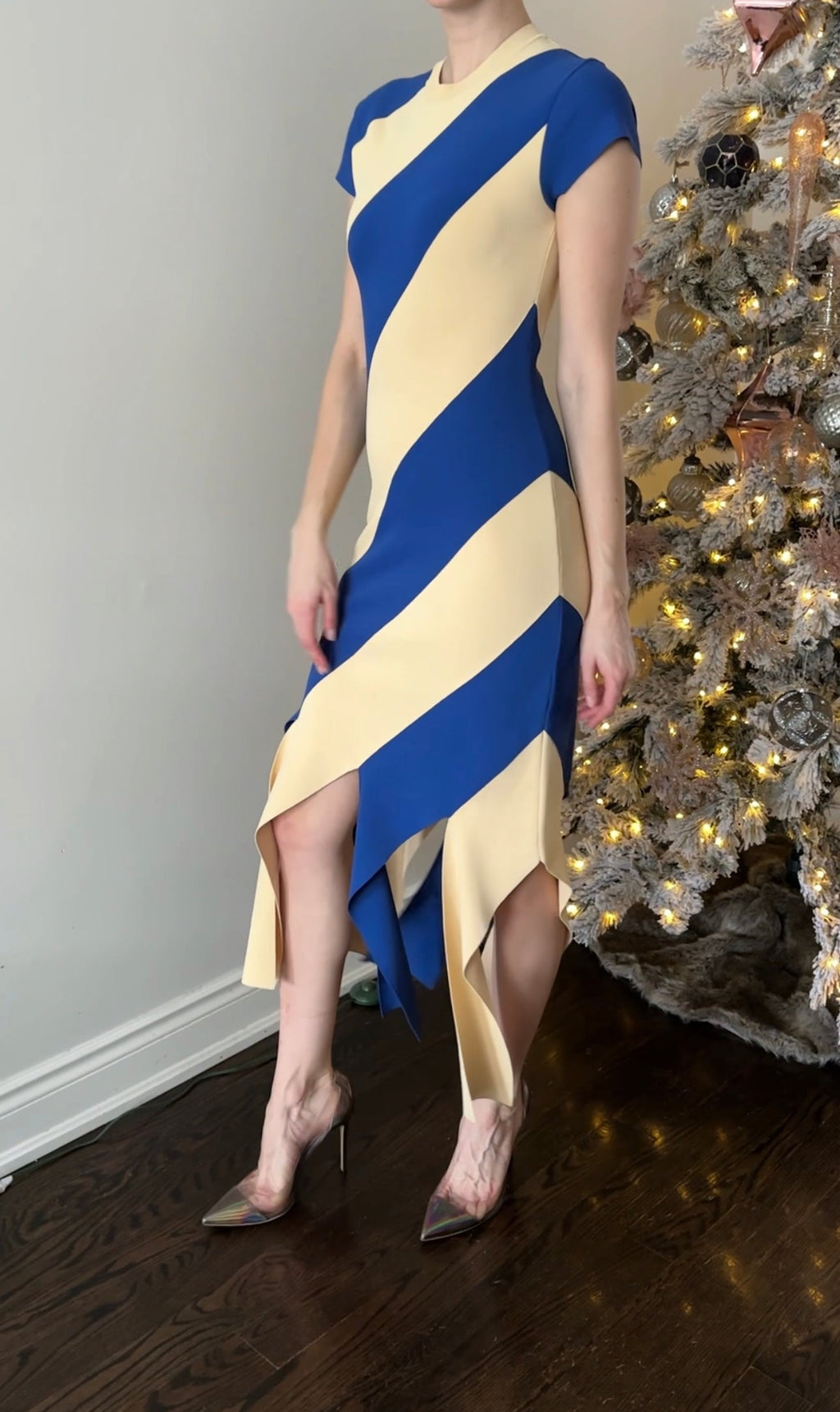 Stella McCartney Stripe Fringe Bandage Dress - 4