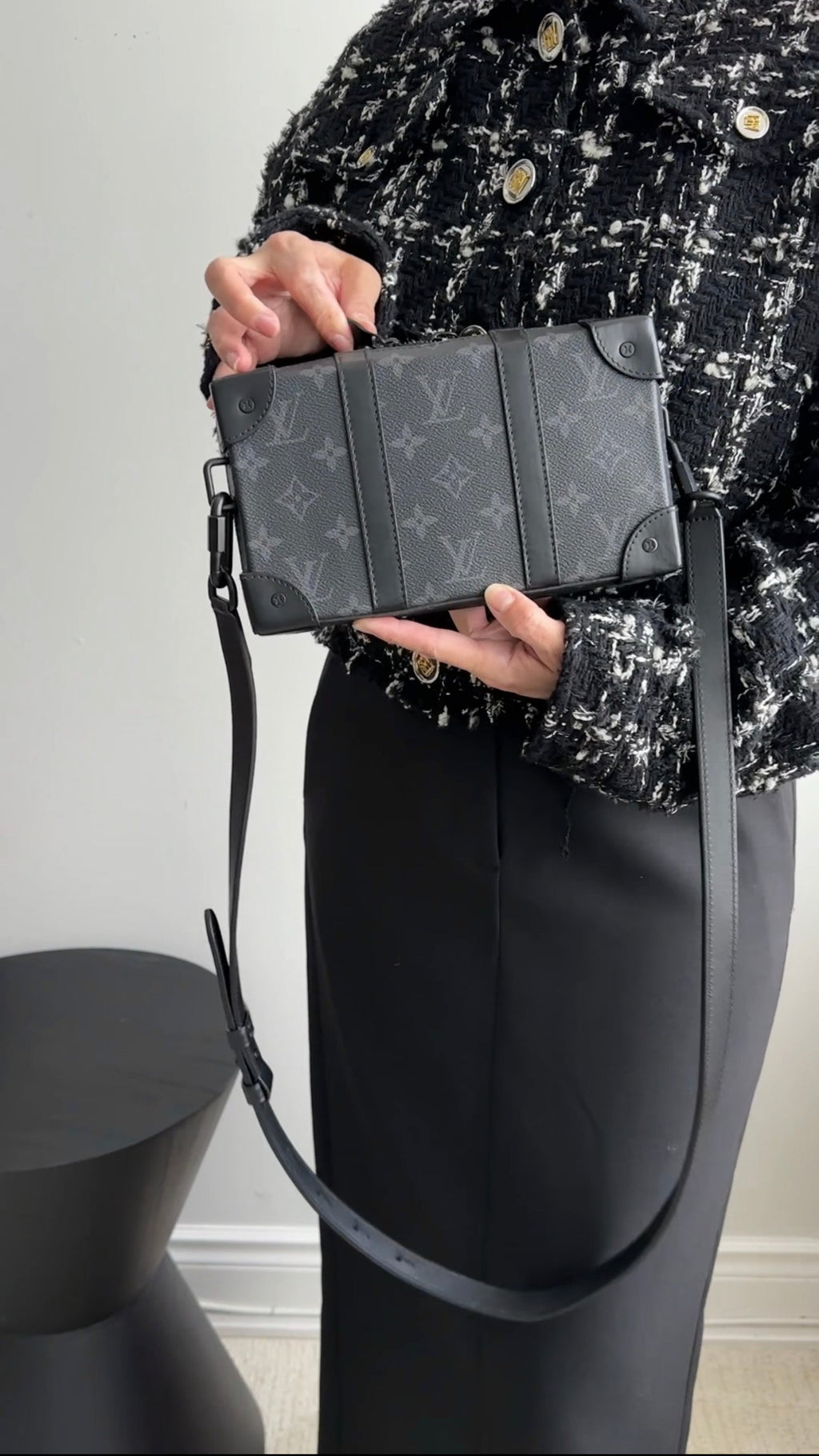 Louis Vuitton Black Monogram Eclipse Trunk Wallet Crossbody