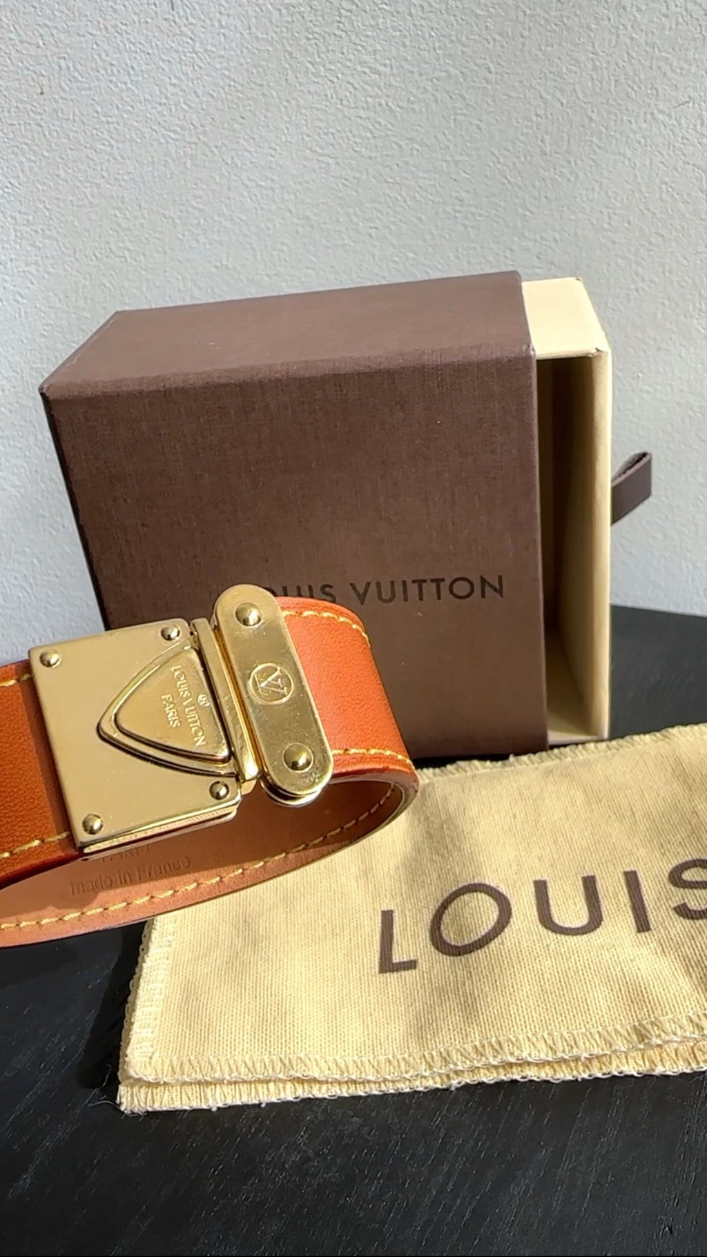 Louis Vuitton Koala Leather Nomade Cuff Bracelet