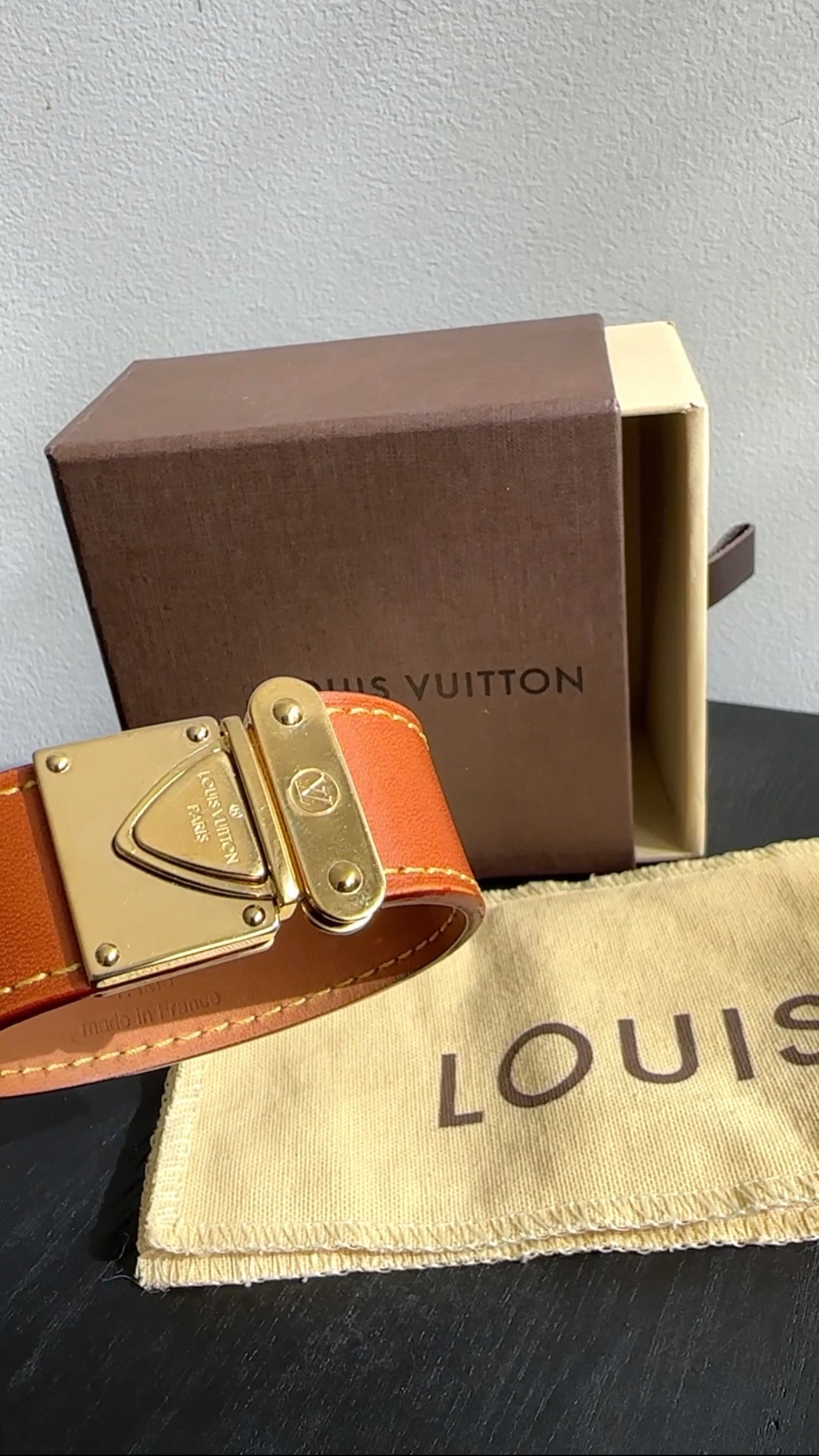 Louis Vuitton Koala Leather Nomade Cuff Bracelet
