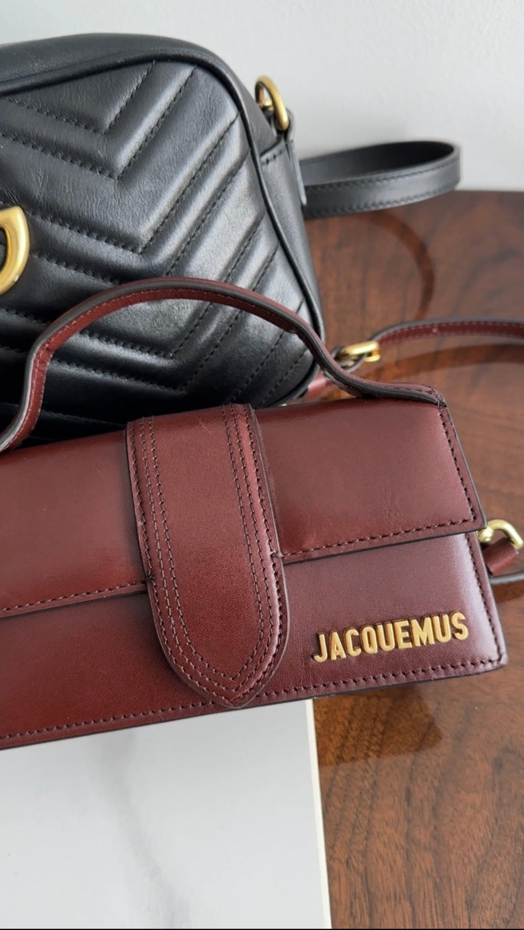 Jacquemus Le Bambino Mahogany Brown Mini Bag