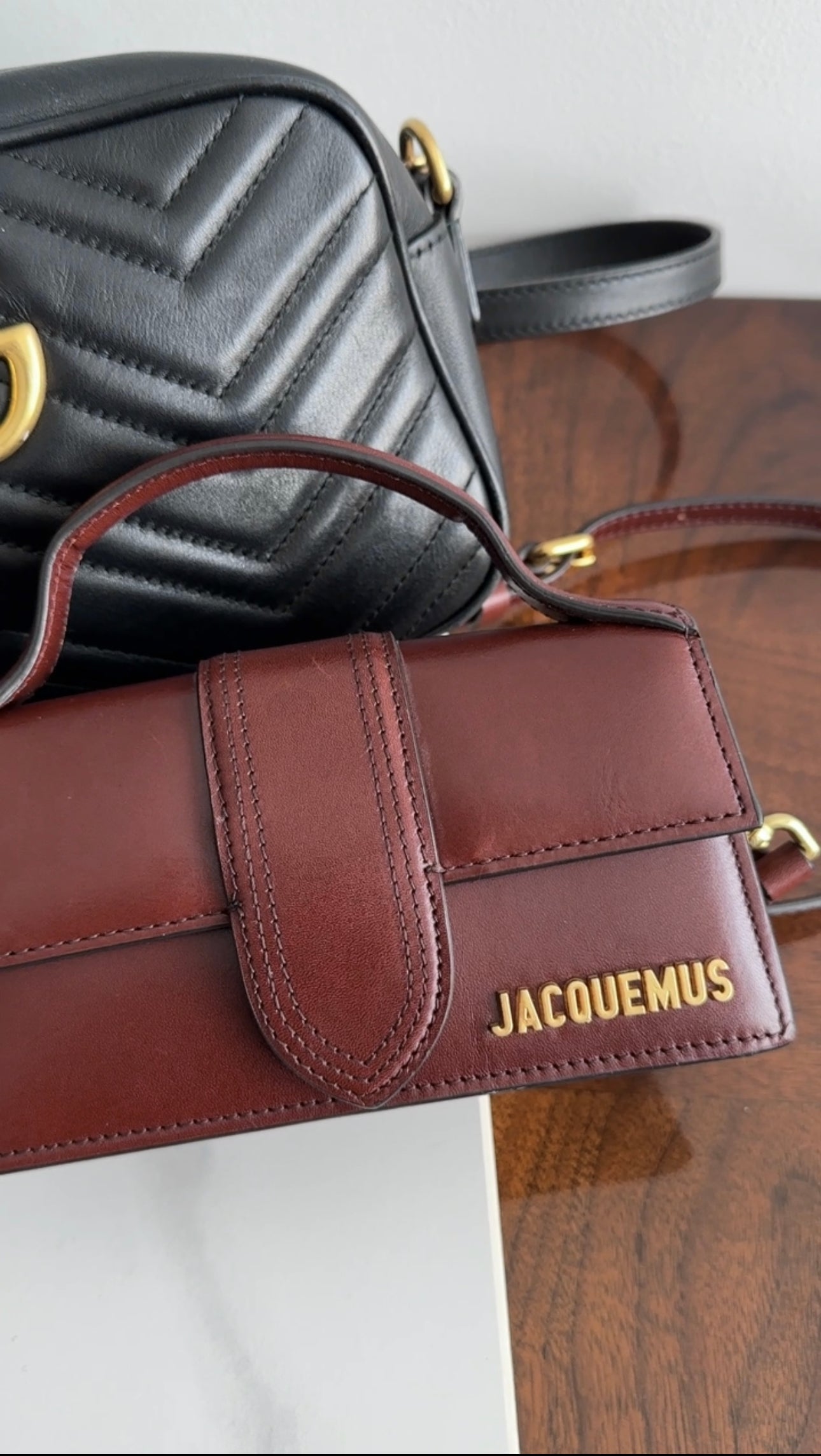 Jacquemus Le Bambino Mahogany Brown Mini Bag