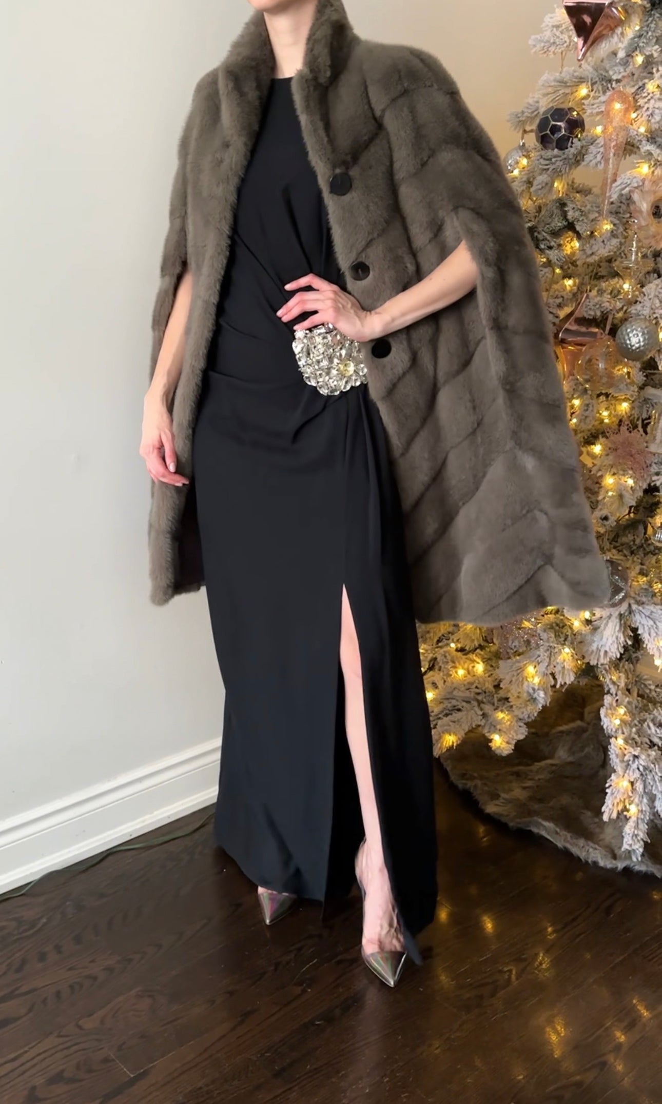 Prada Custom Couture Bespoke Mink Fur Cape - S