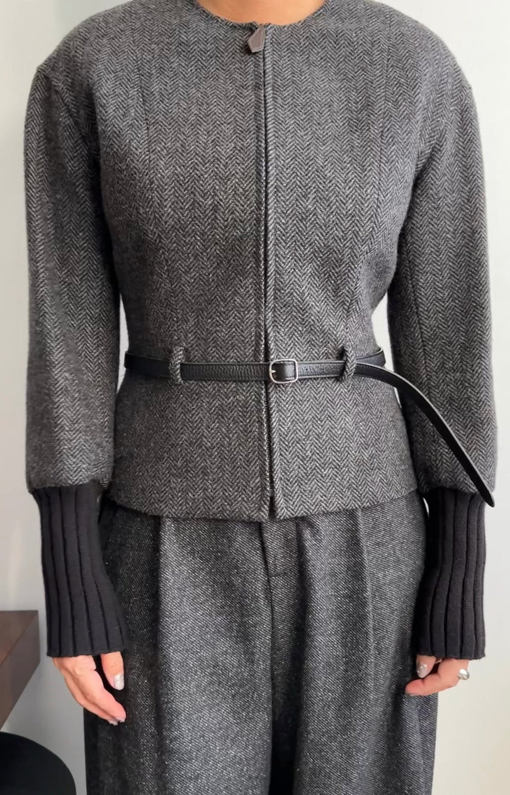 Hermes Charcoal Grey Cashmere Jacket - F3 36 / 6