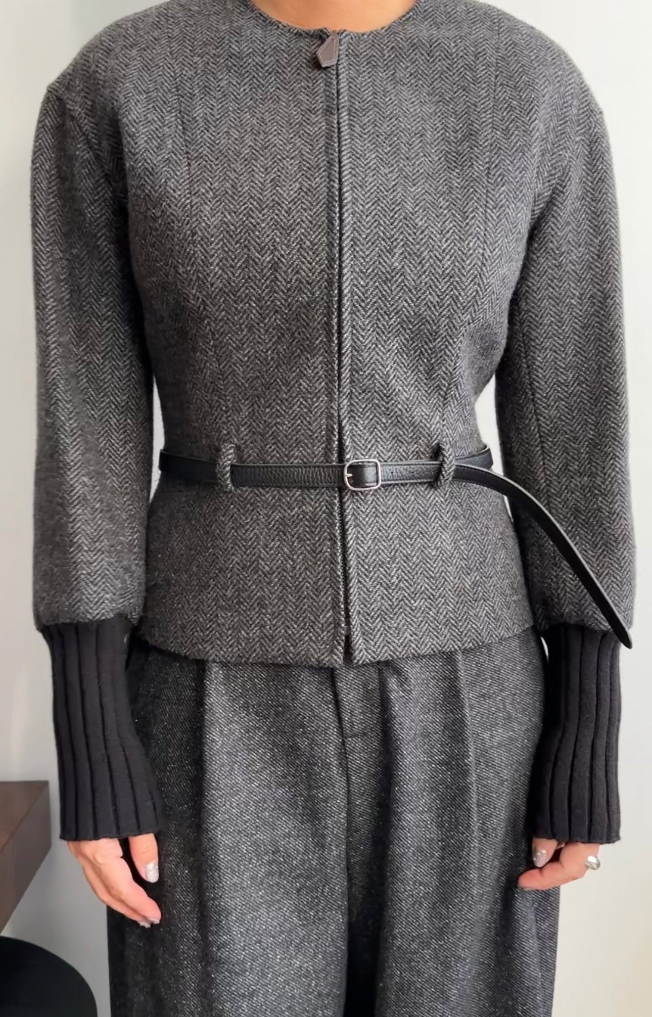 Hermes Charcoal Grey Cashmere Jacket - F3 36 / 6