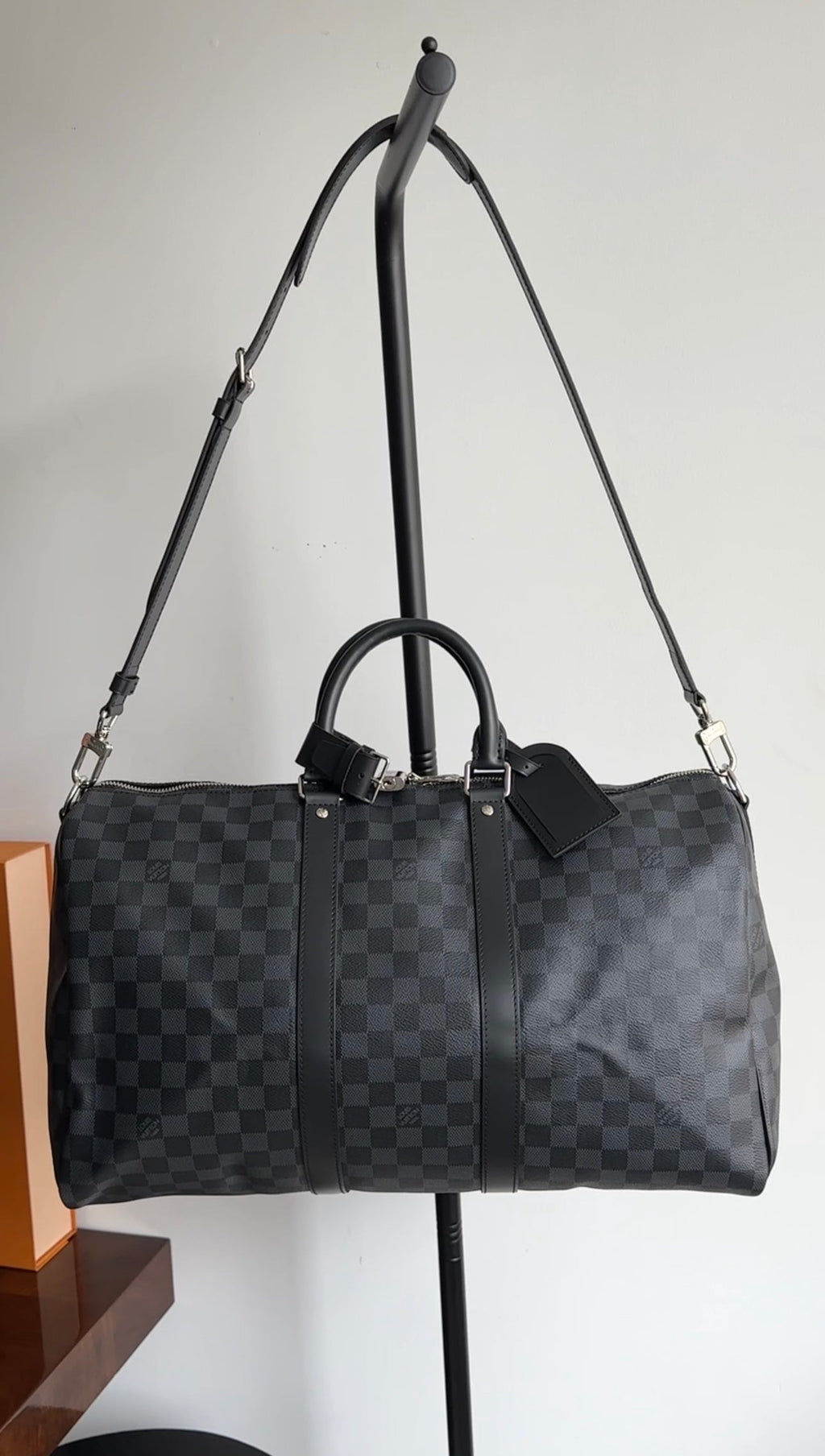 Louis Vuitton Damier Graphite Keepall 45 Bandouliere Duffle Bag