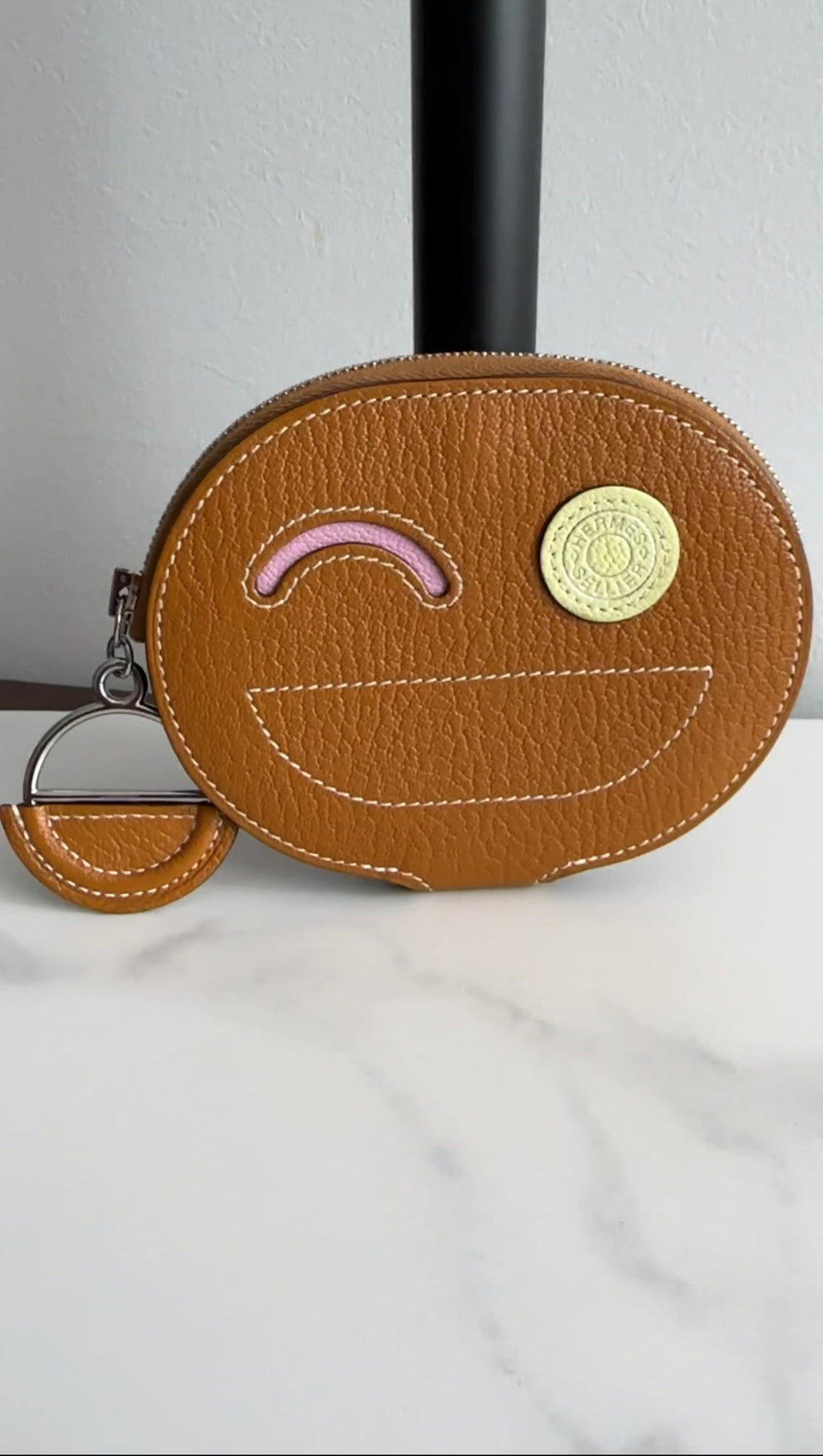 Hermes In the Loop Wink  Holder - Caramel / Mauve Sylvestre / Jaune Bourgeon