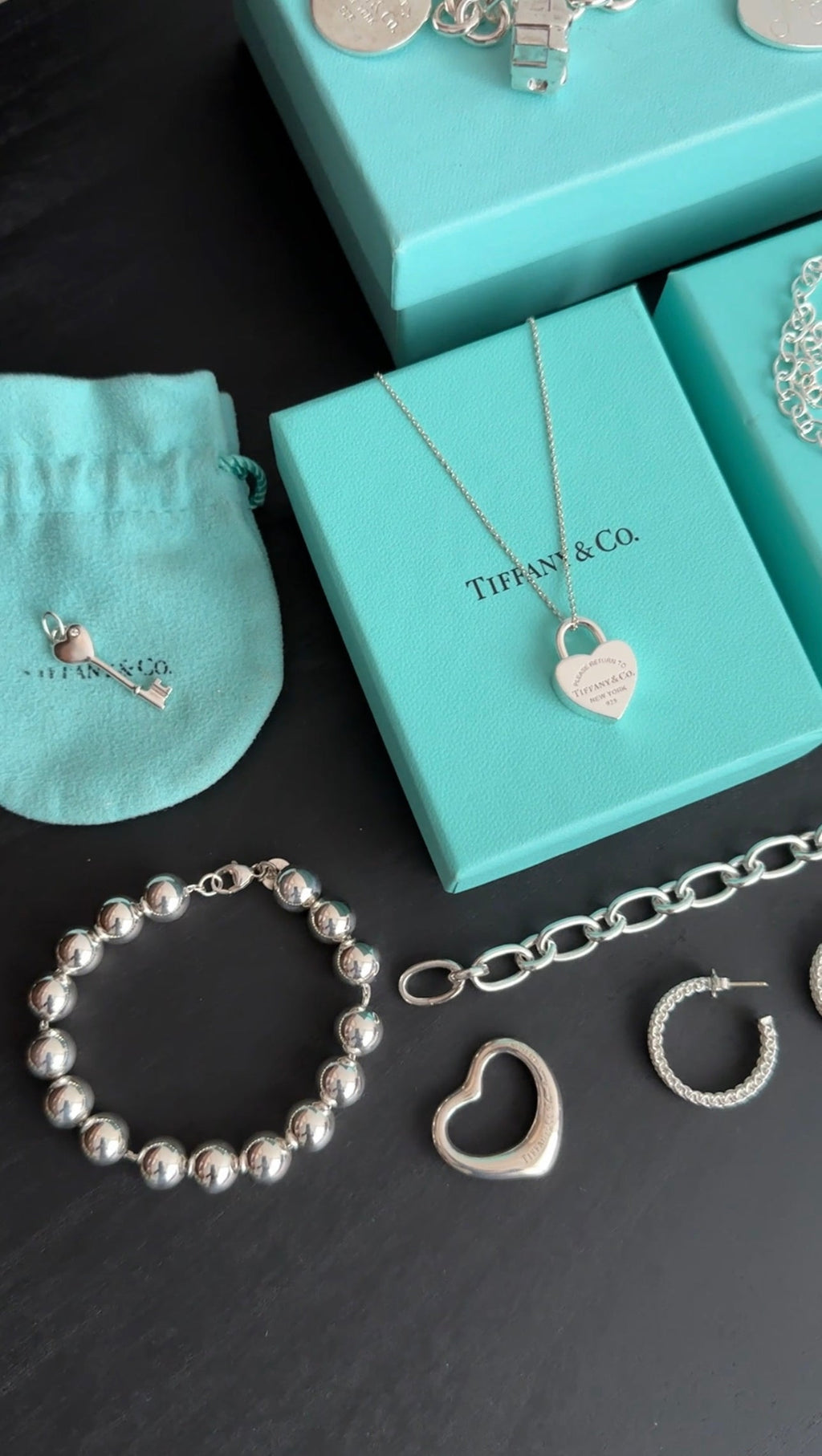 Tiffany & Co.  Sterling Silver Oval Clasping Link Bracelet