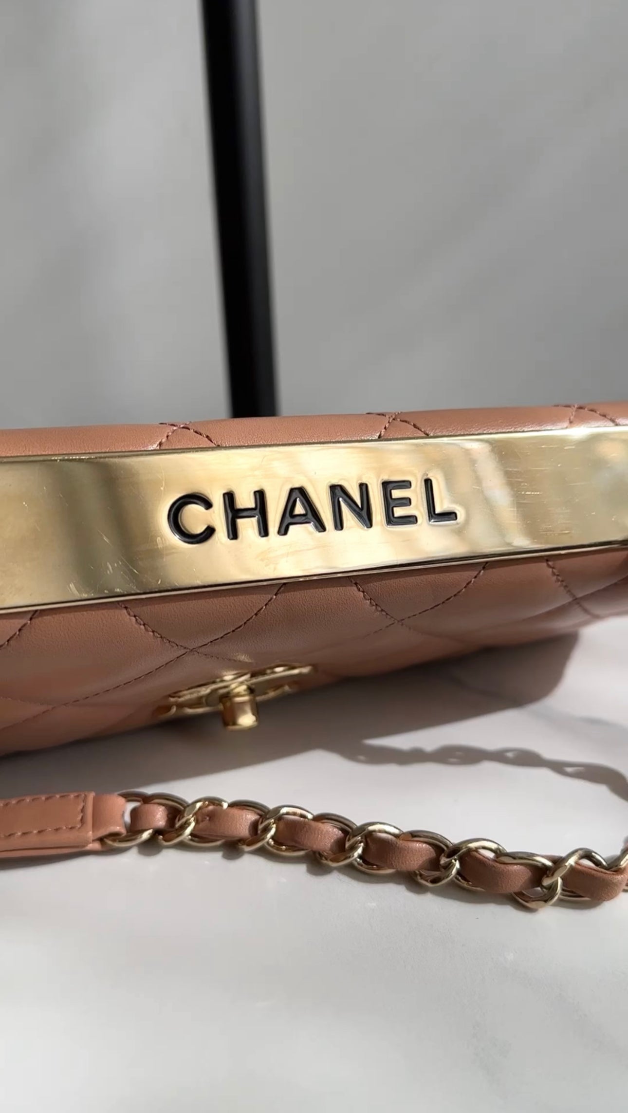 Chanel Beige Quilted Trendy CC Flap Bag