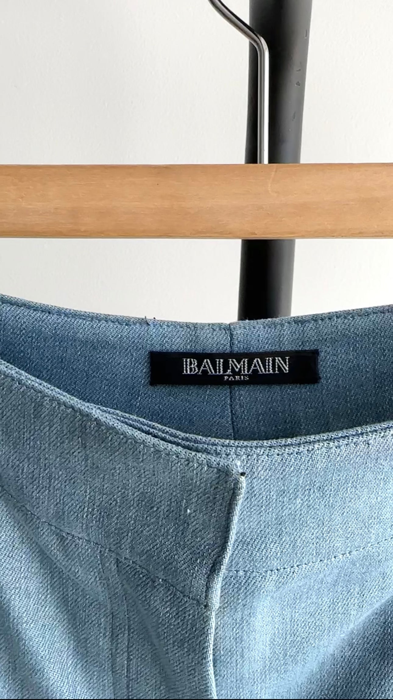 Balmain Blue Slim Light Denim Trousers - FR36