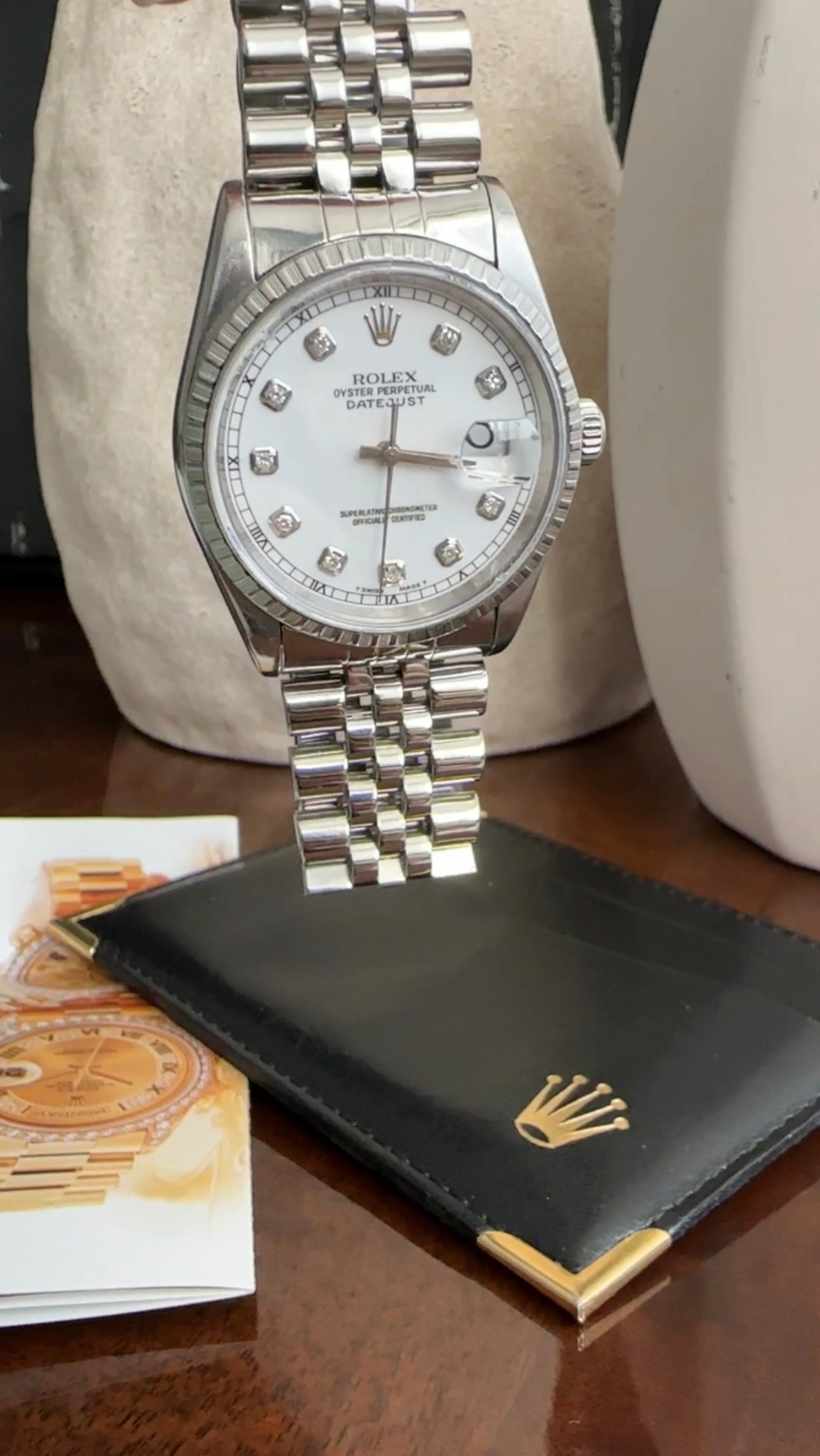 Rolex Vintage 1996 Stainless Steel Datejust 36mm Jubilee Watch