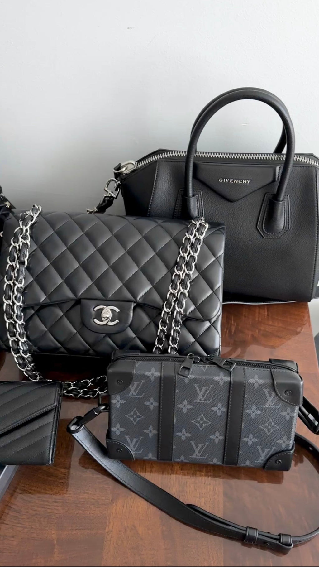 Louis Vuitton Black Monogram Eclipse Trunk Wallet Crossbody