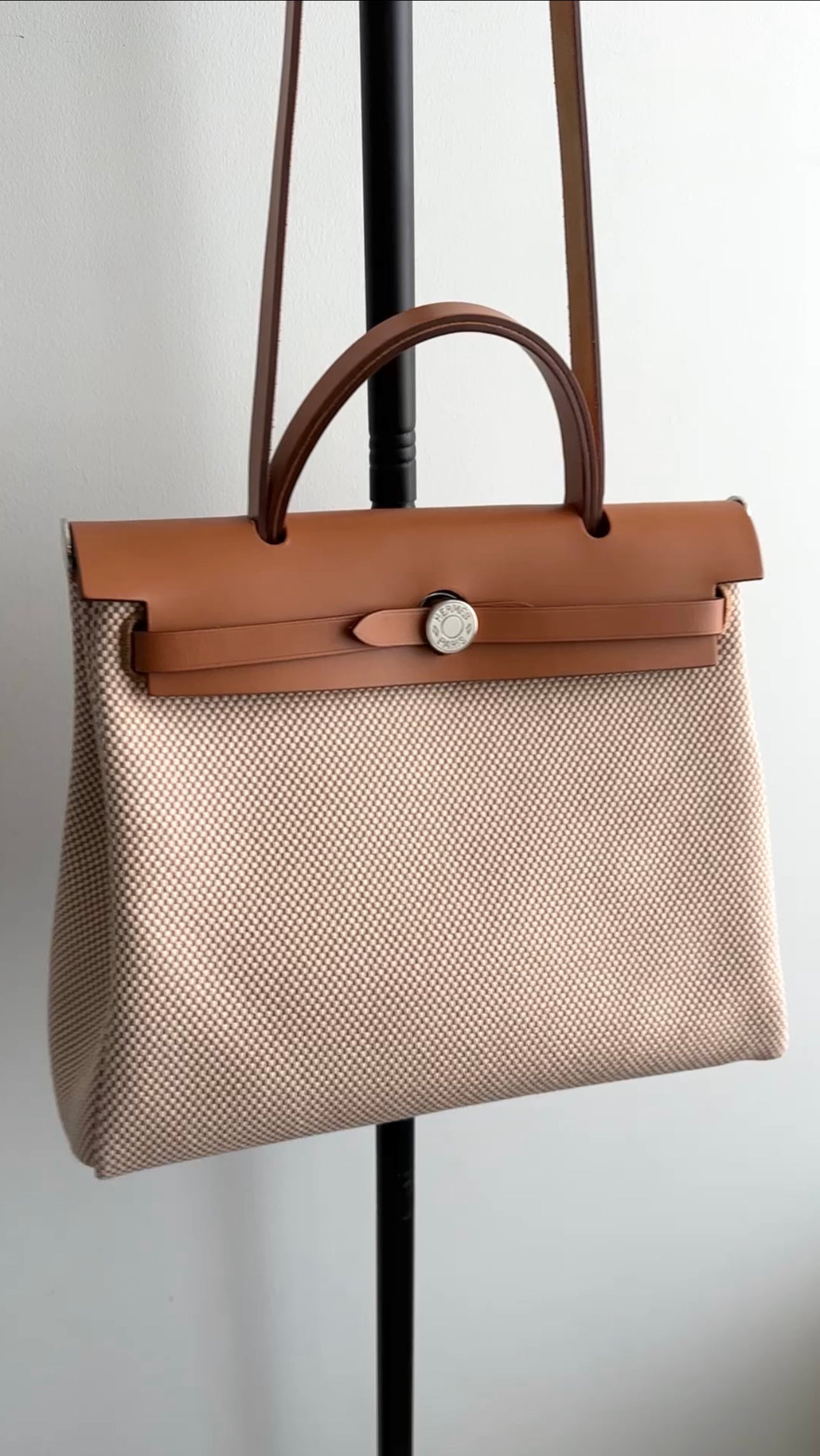 Hermes Herbag Zip 31 Retourne Toile Criss Viking and Vache Hunter