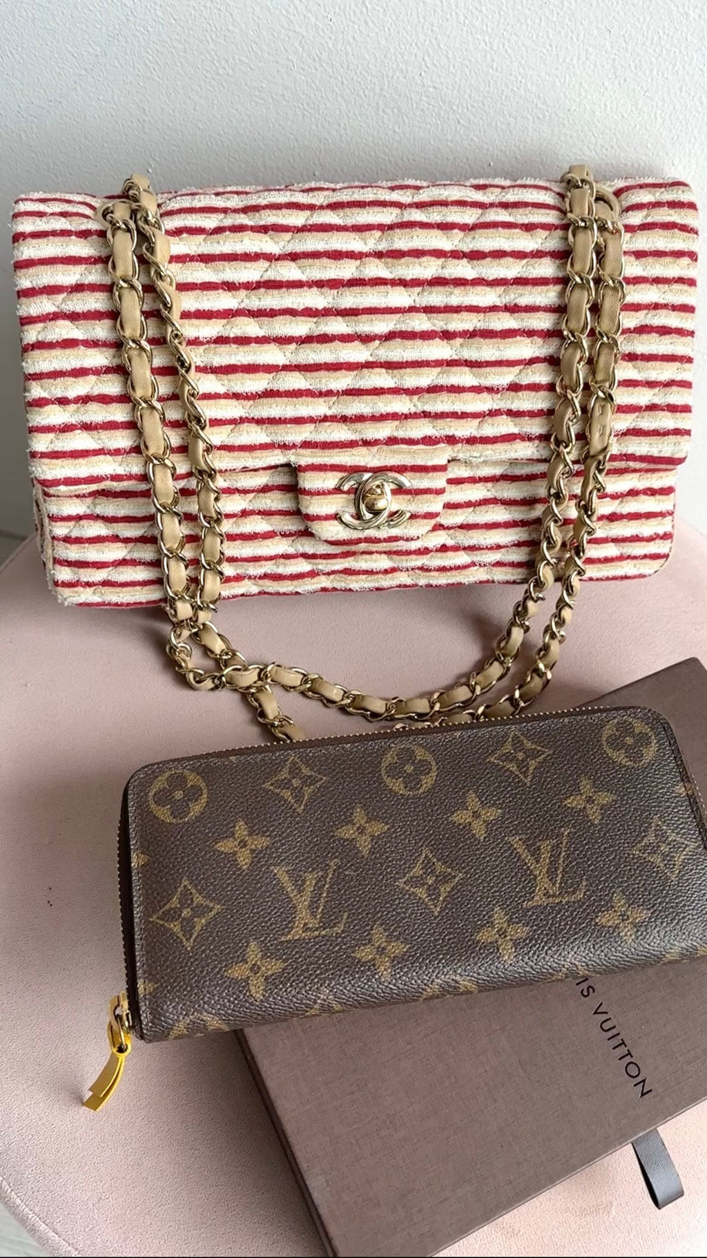 Louis Vuitton Monogram Clemence Wallet with Yellow Interior