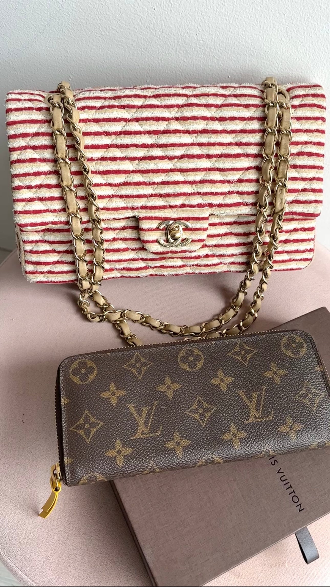 Louis Vuitton Monogram Clemence Wallet with Yellow Interior