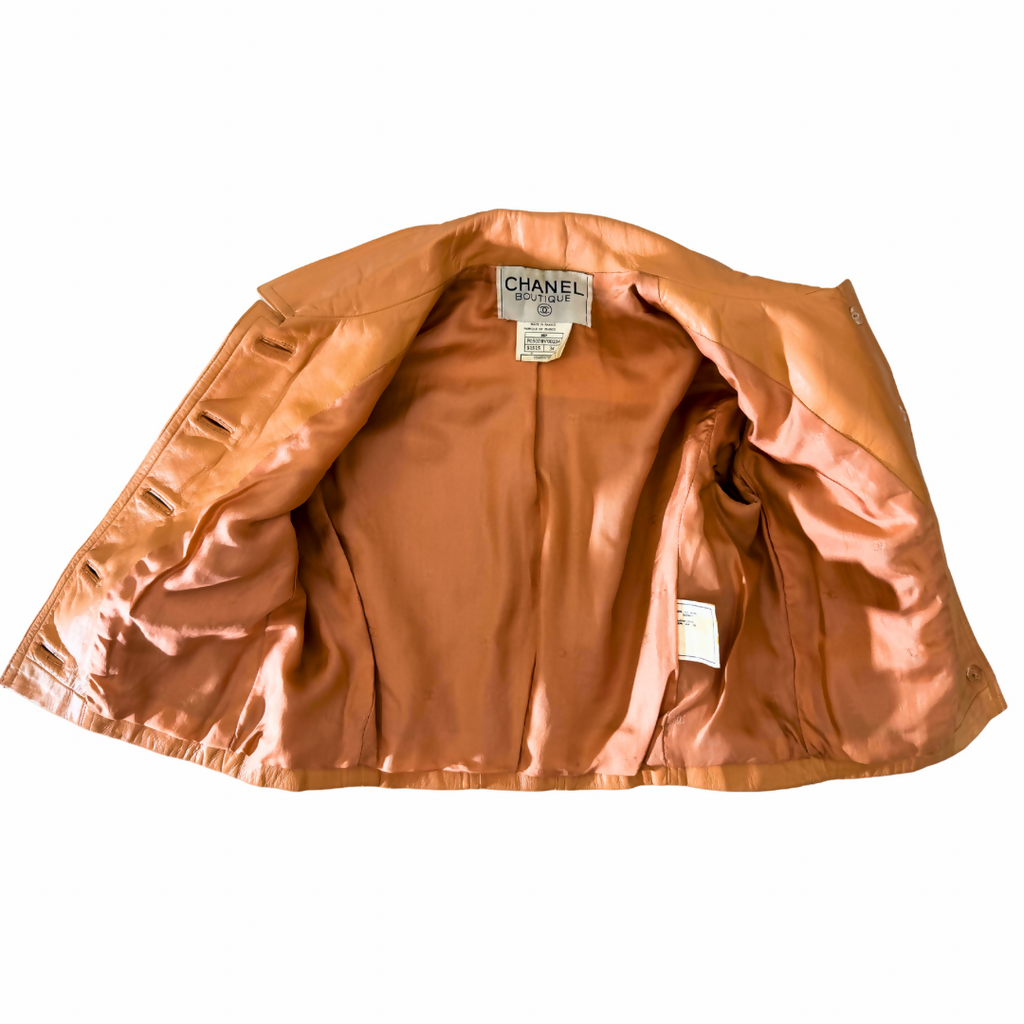 Chanel Vintage 95P Beige Cropped Jacket
