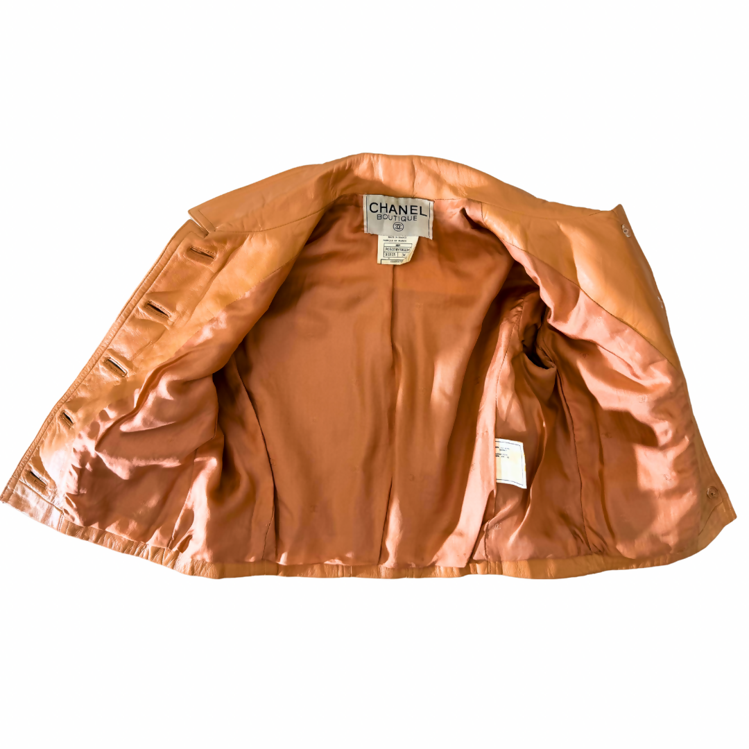 Chanel Vintage 95P Beige Cropped Jacket